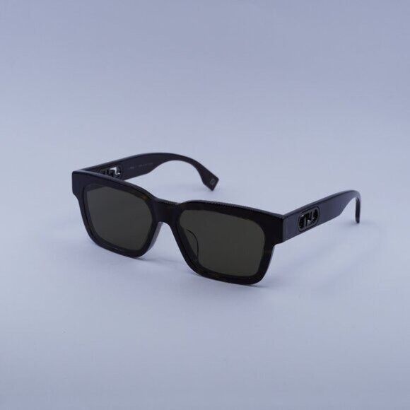 Fendi Fendi FE40107F 52E Sunglasses Dark Havana Square Frame, Brow Size ONE SIZE - 1 Thumbnail