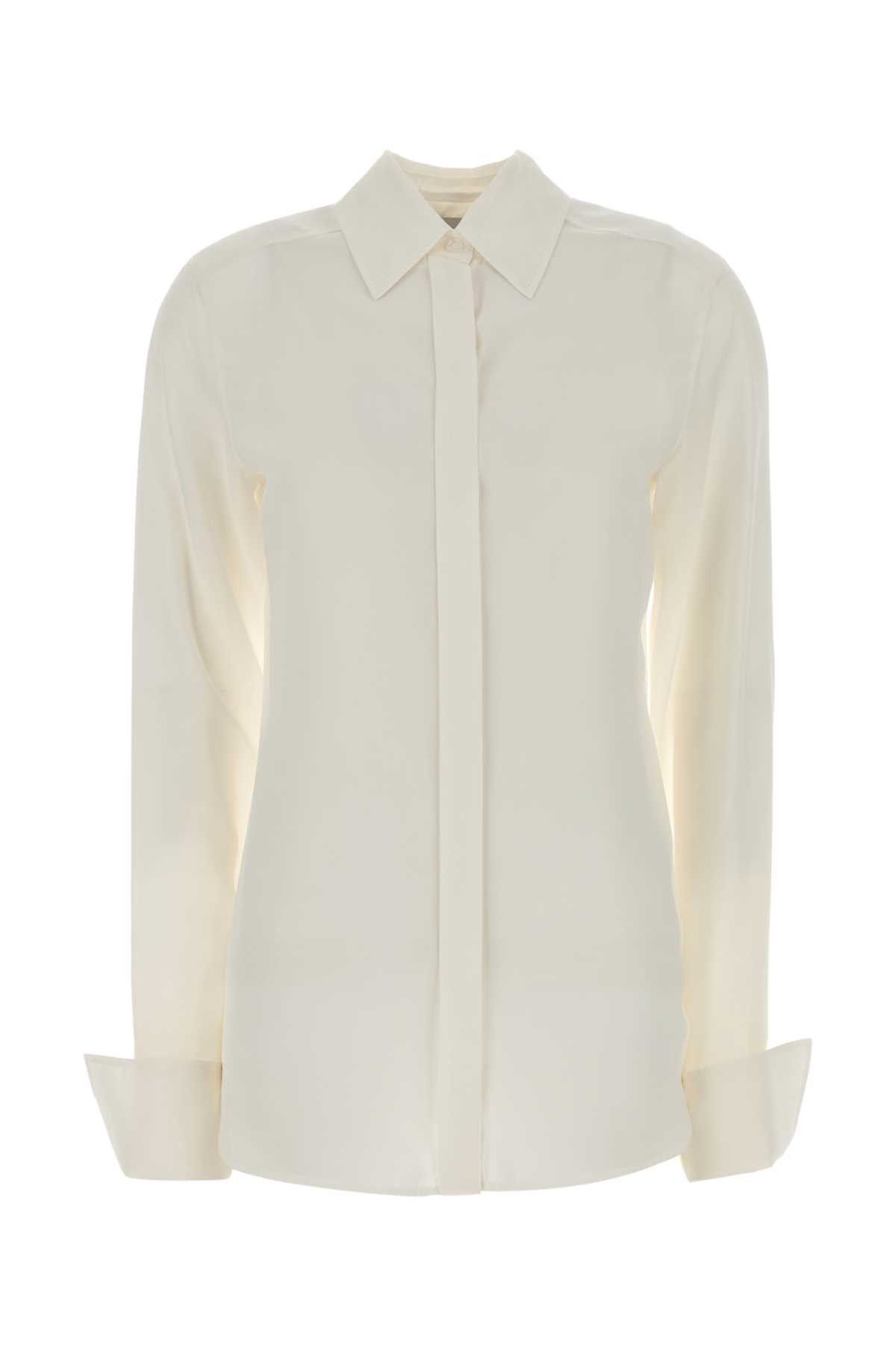 Sportmax White Silk Elisir Shirt. Size M / US 6-8 / IT 42-44 - 1 Thumbnail