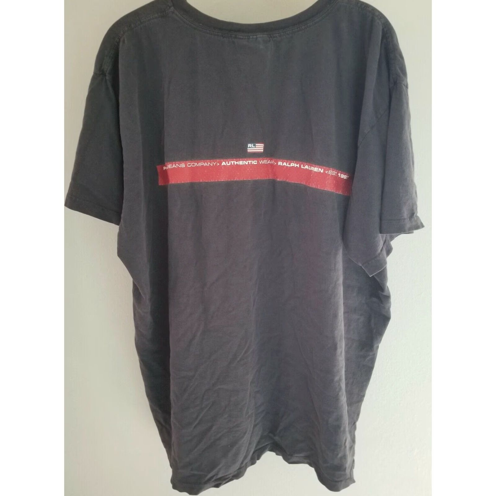 Vintage VINTAGE Polo Jeans Co Ralph Lauren T Shirt Men’s XXL 90s Spell Out Blue Graphic Tee 100% Cotton Short Sleeve Crew Neck Mens Size US S / EU 44-46 / 1 - 4 Thumbnail