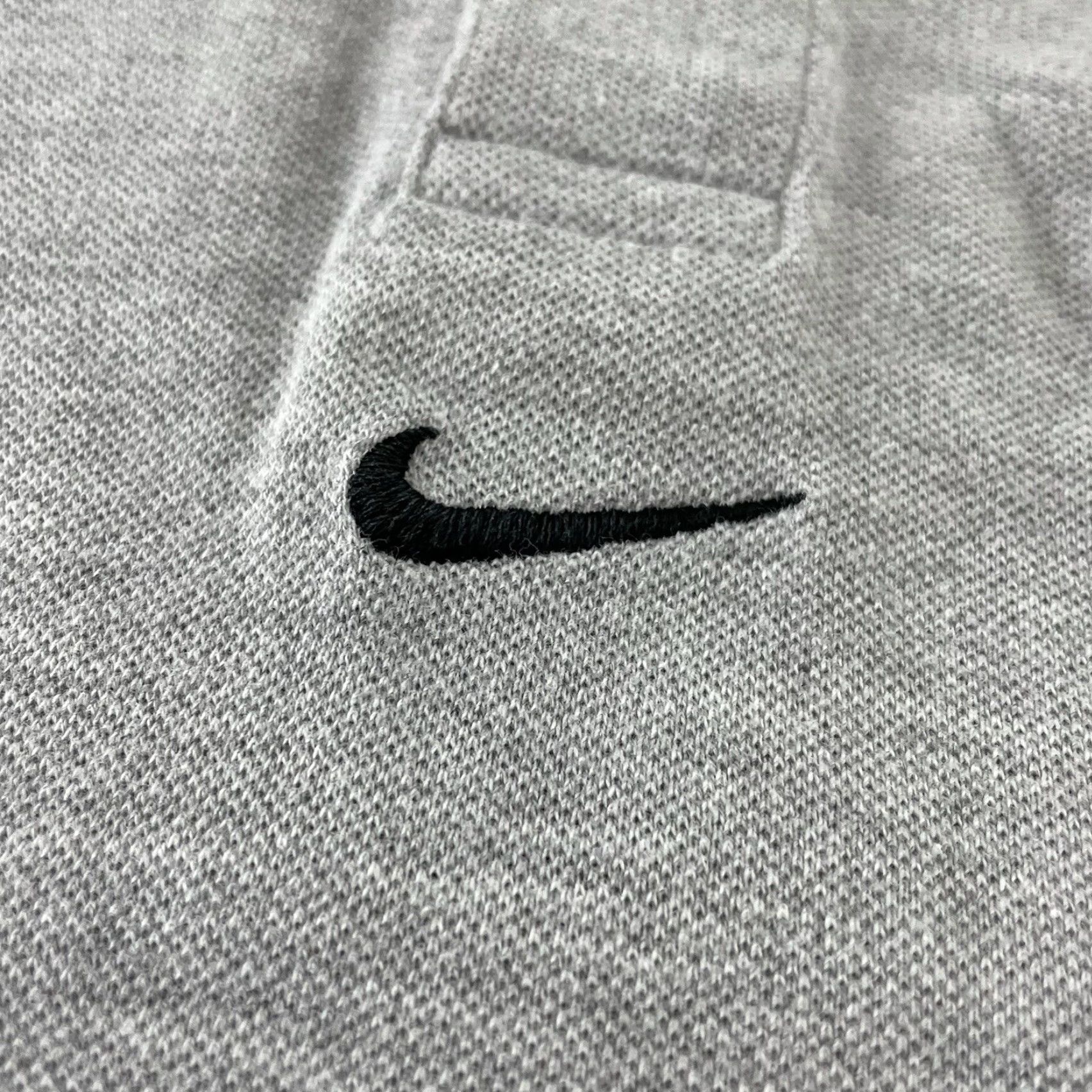 Nike VINTAGE Nike Center Check Short Sleeve Button Front Polo Shirt Mens XL Gray Size US XL / EU 56 / 4 - 2 Thumbnail