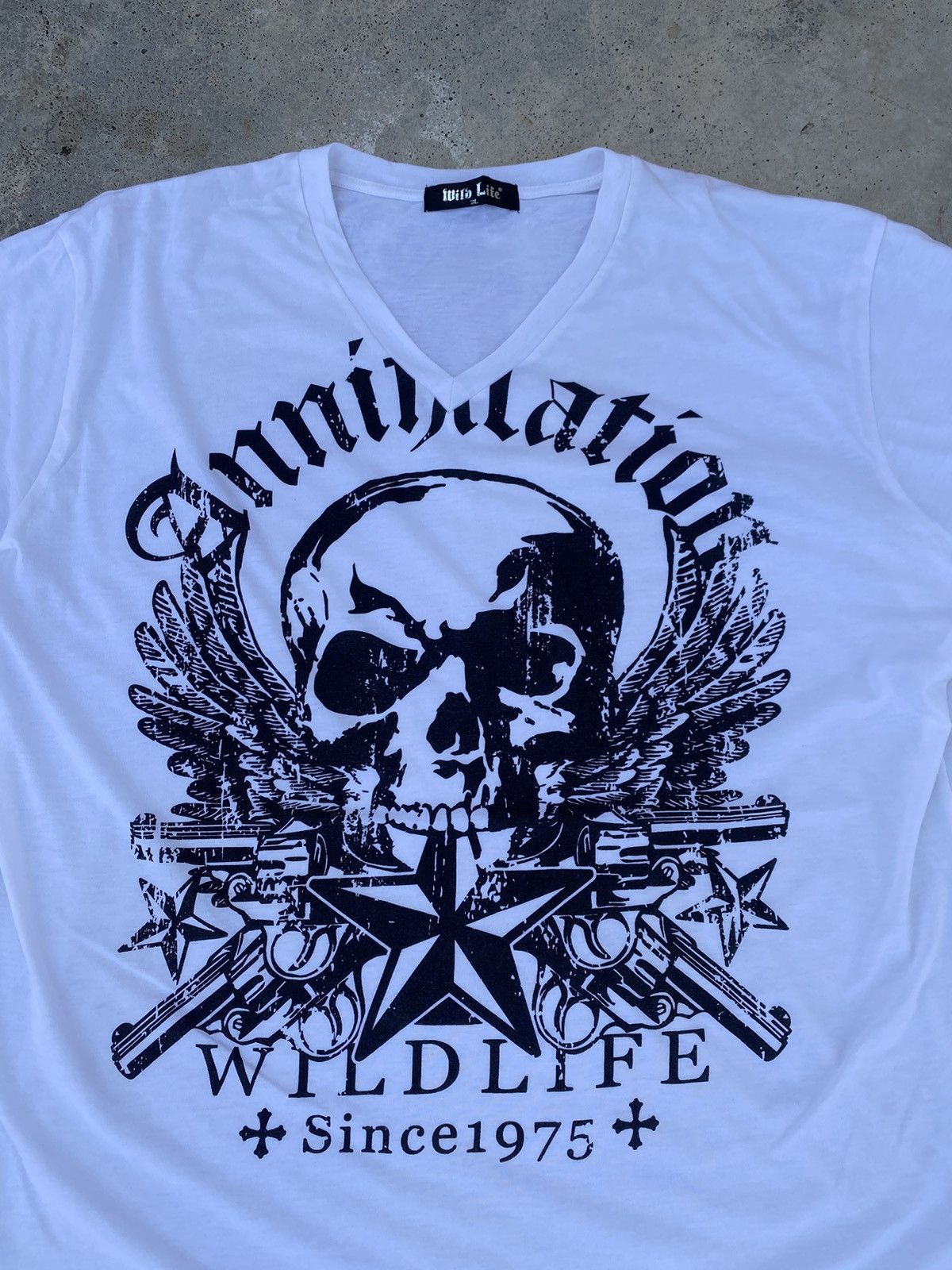 Beauty Beast 2000s Punk Wild Life Skull Gothic Shirt Size US L / EU 52-54 / 3 - 2 Thumbnail