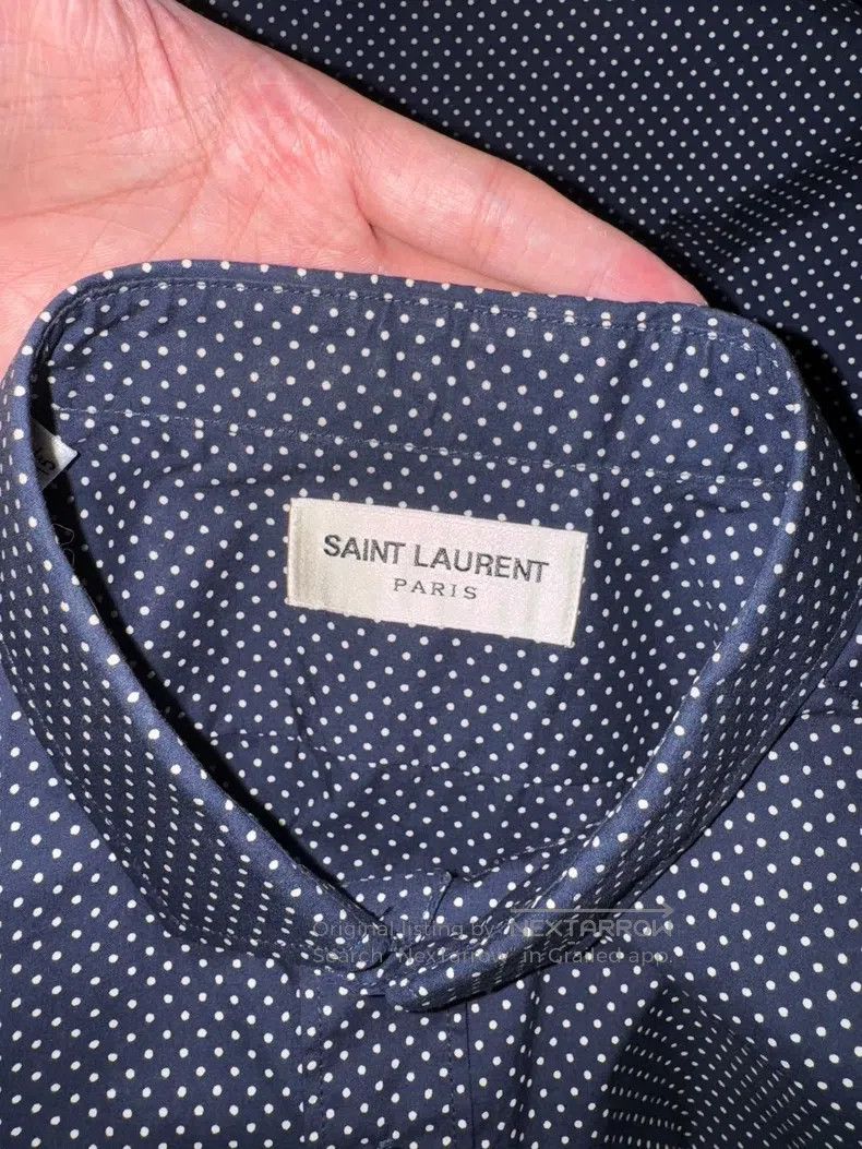 Saint Laurent Paris Saint Laurent Paris Starry Print Blue and White Polka Dot Size XS / US 0-2 / IT 36-38 - 6 Thumbnail