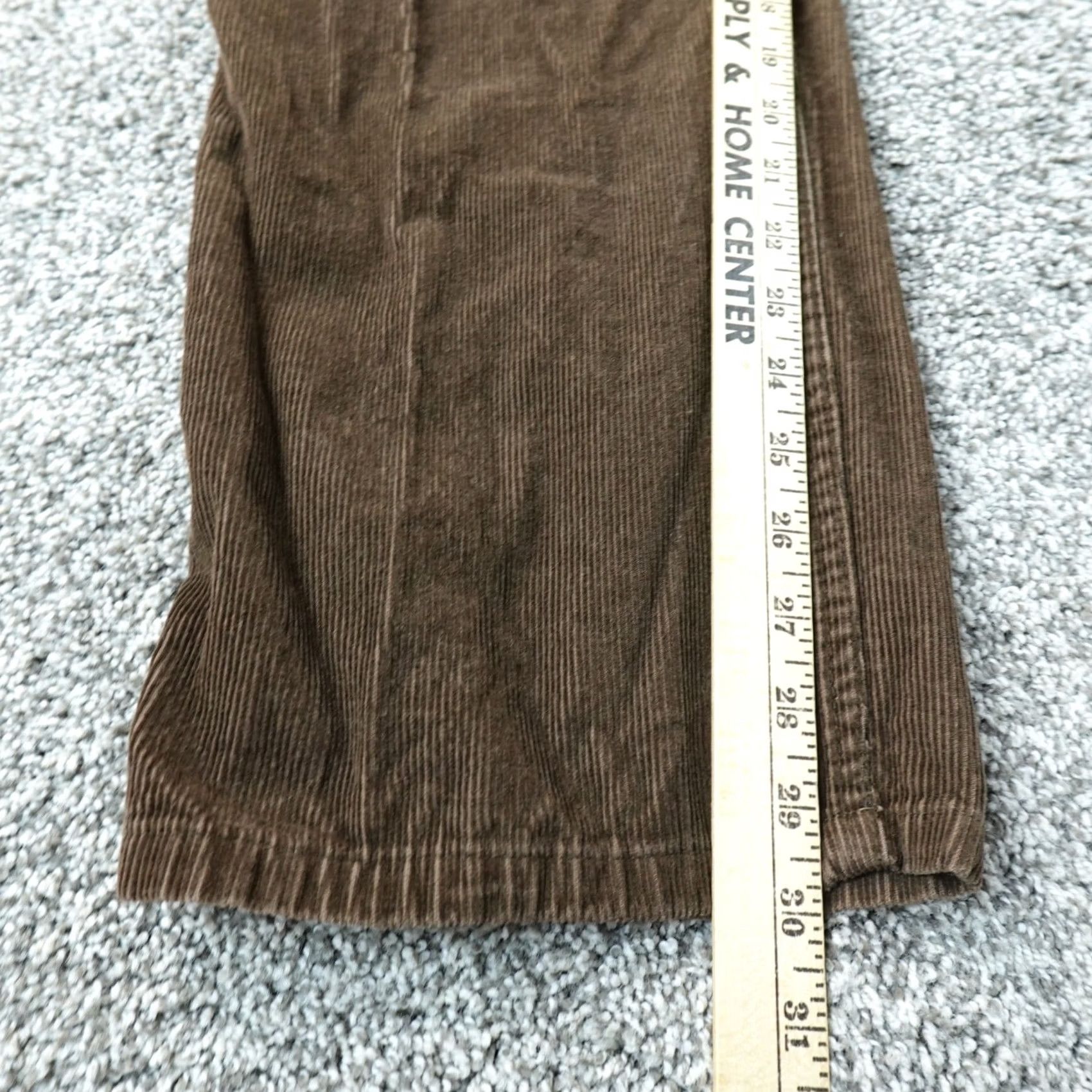Vintage St Johns Bay Pants Mens 38X30 Brown Corduroy 5 Pocket Chino Trousers Corduroy Cotton Slate Flat Front Regular Straight Jeans Pants Mens Brown Size US 38 / EU 54 - 3 Thumbnail