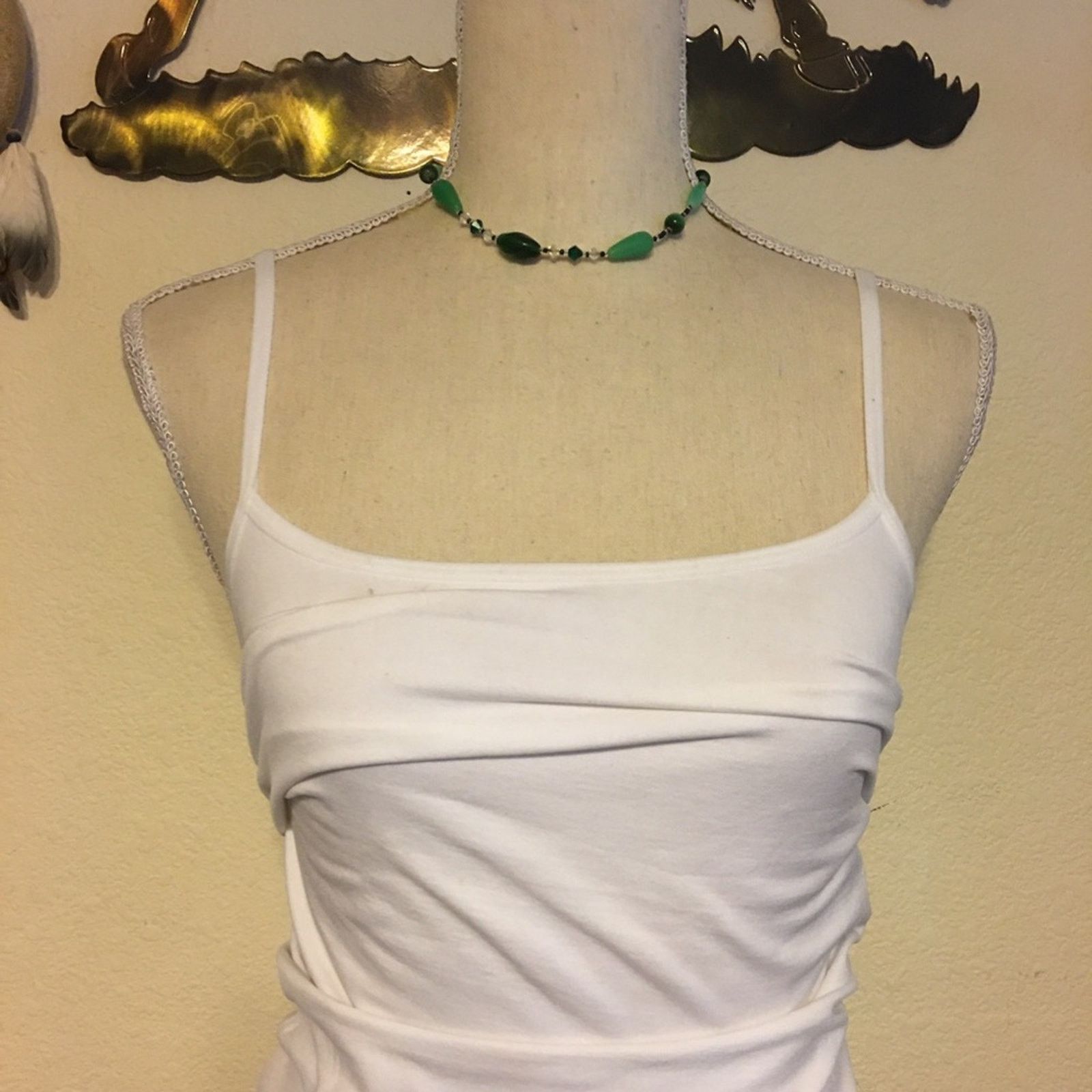 Handmade Artisan green tone beaded choker necklace Size ONE SIZE - 3 Thumbnail
