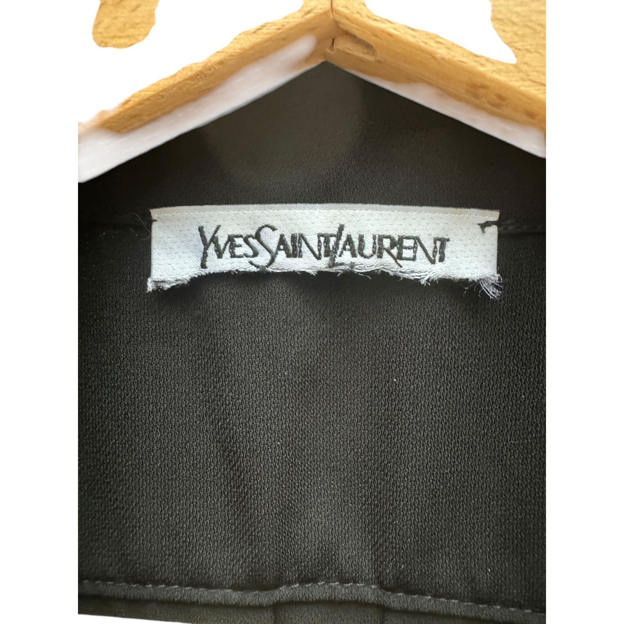 Yves Saint Laurent Black Wide Shirt Size XL / US 12-14 / IT 48-50 - 7 Thumbnail