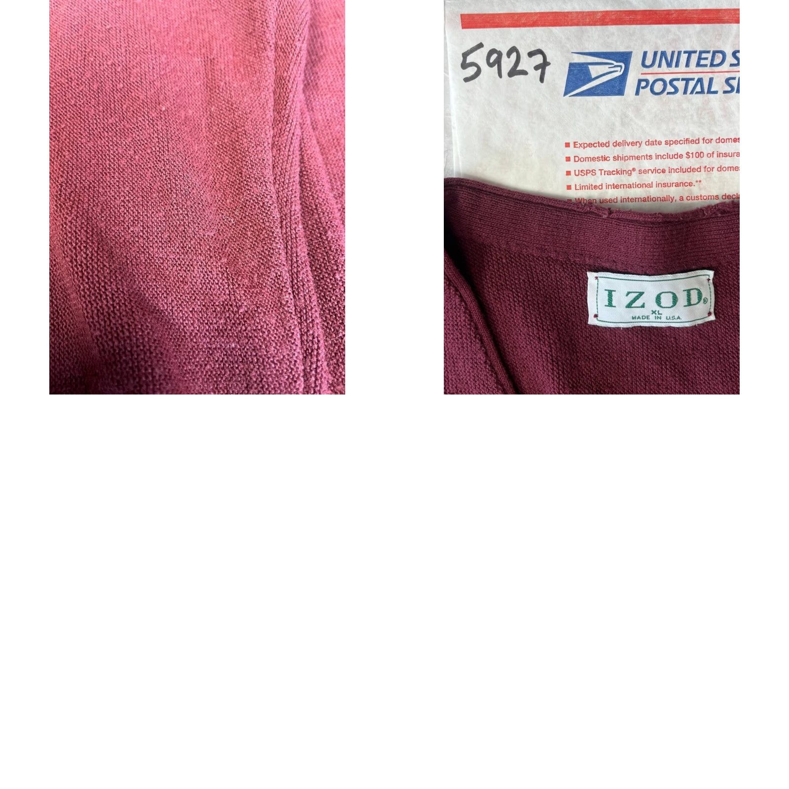 Izod VINTAGE Izod Cardigan Sweater Mens XL Maroon Embroidered Logo Made In USA Size US XL / EU 56 / 4 - 8 Thumbnail