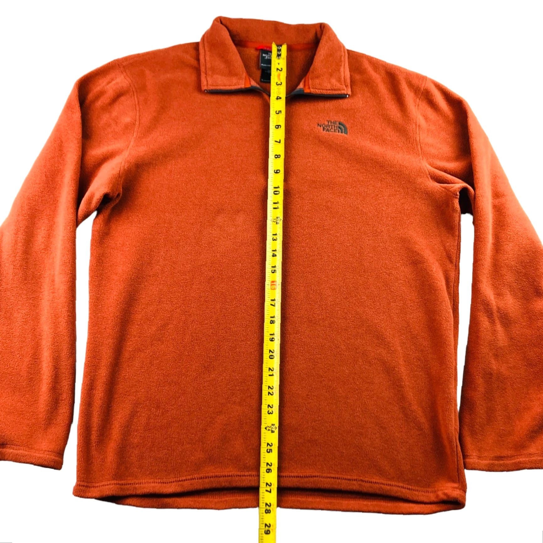 The North Face The North Face Men's Base Pullover Jacket Orange 1/4 Zip Medium Regular Fleece Polyester Activewear Size US M / EU 48-50 / 2 - 5 Thumbnail