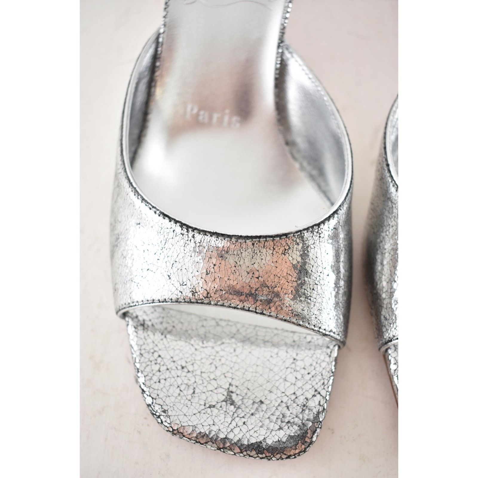 Christian Louboutin Christian Louboutin Condora Mule 55 Silver Backless Sandal Size US 10 / IT 40 - 10 Thumbnail