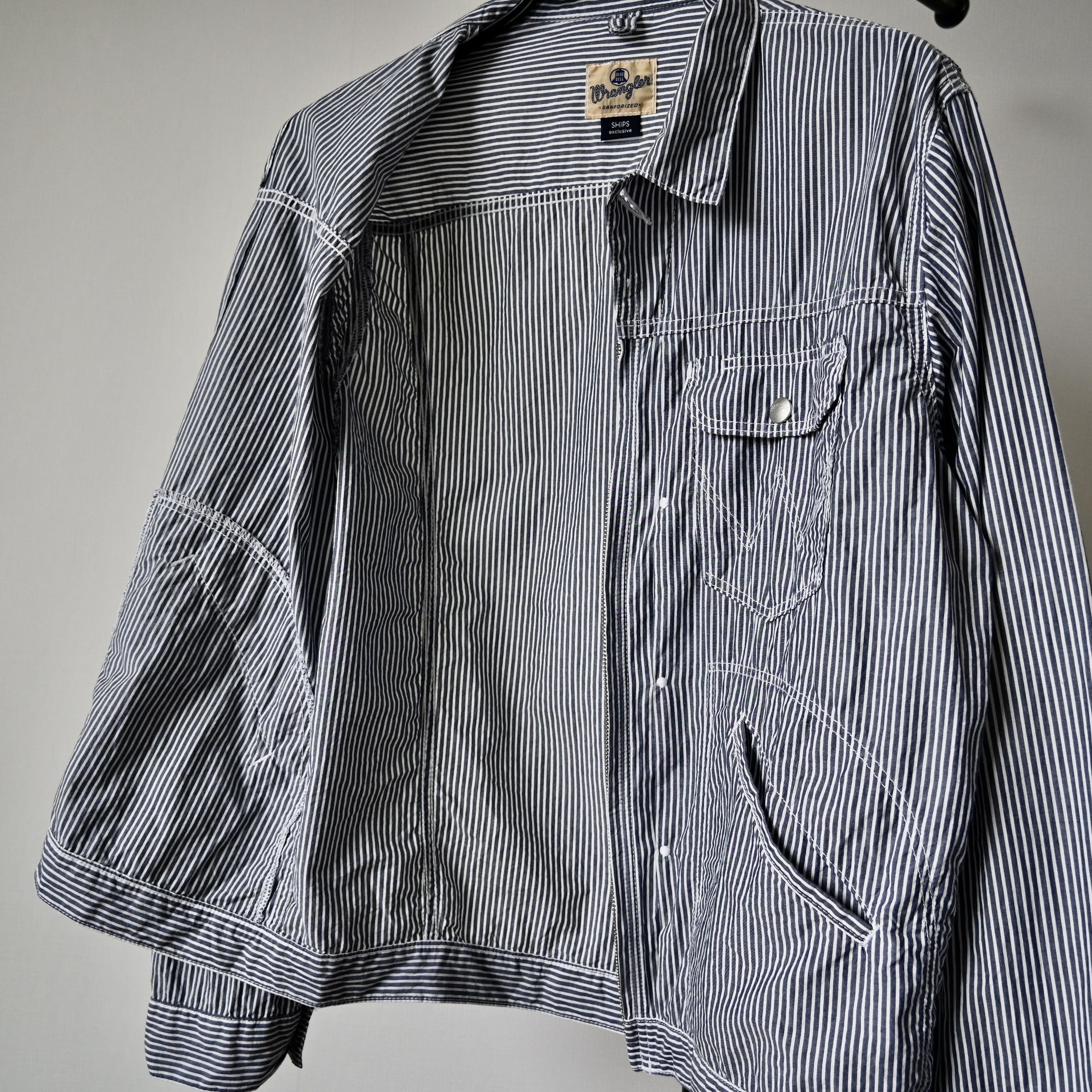 Japanese Brand Wrangler for Ships 11MJZ trucker jacket type shirt Size US M / EU 48-50 / 2 - 11 Thumbnail