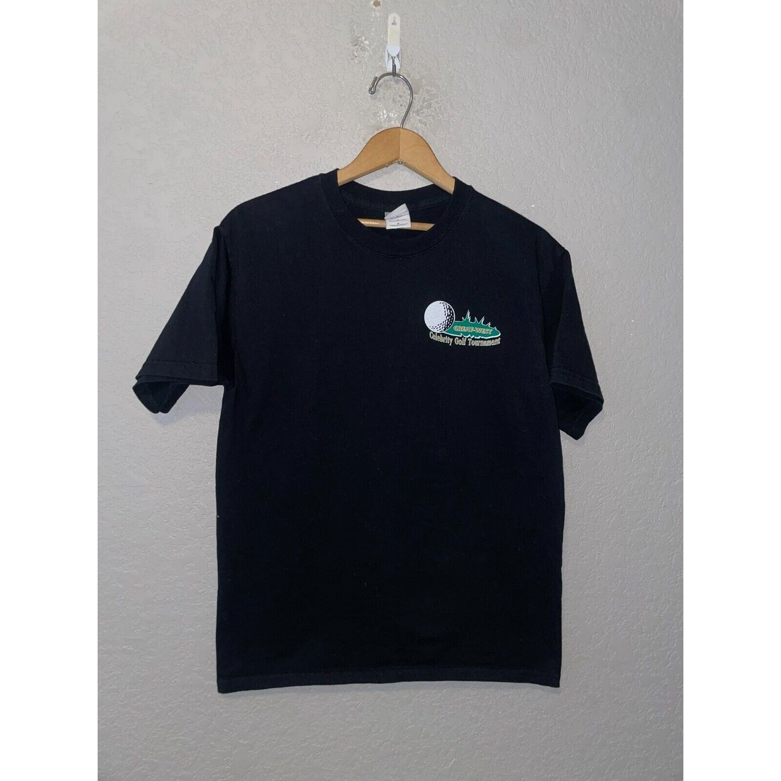 Gildan Vintage Golf Shirt Great-West Celebrity Golfing Black Tee M Size US M / EU 48-50 / 2 - 1 Thumbnail