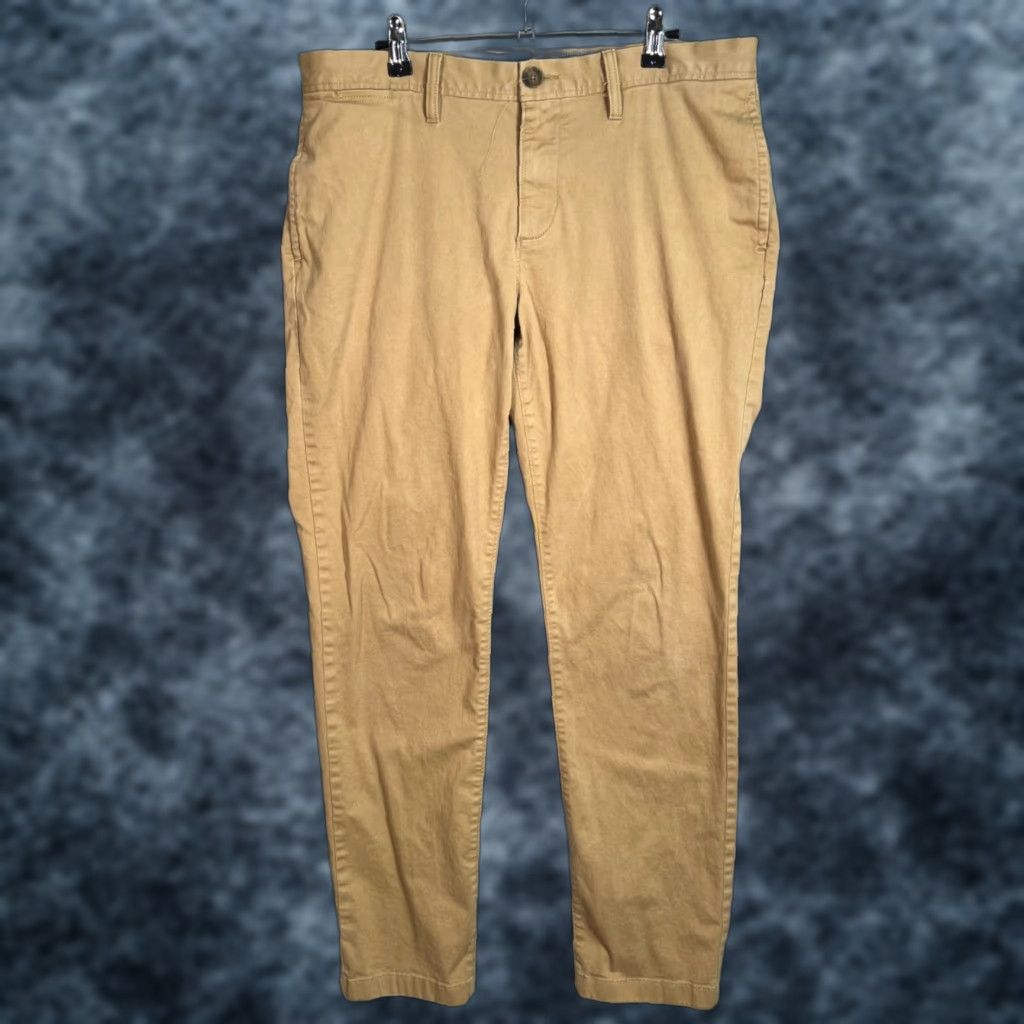 Vintage Wallin & Bros. Mens Tan Chino Pants Size 34 x 32 Cotton Blend Straight Leg Size US 34 / EU 50 - 1 Thumbnail
