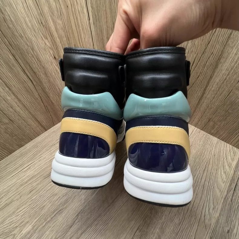 Chanel Chanel Blue and White High Top Sneakers -2505 Size US 6.5 / EU 39-40 - 4 Thumbnail