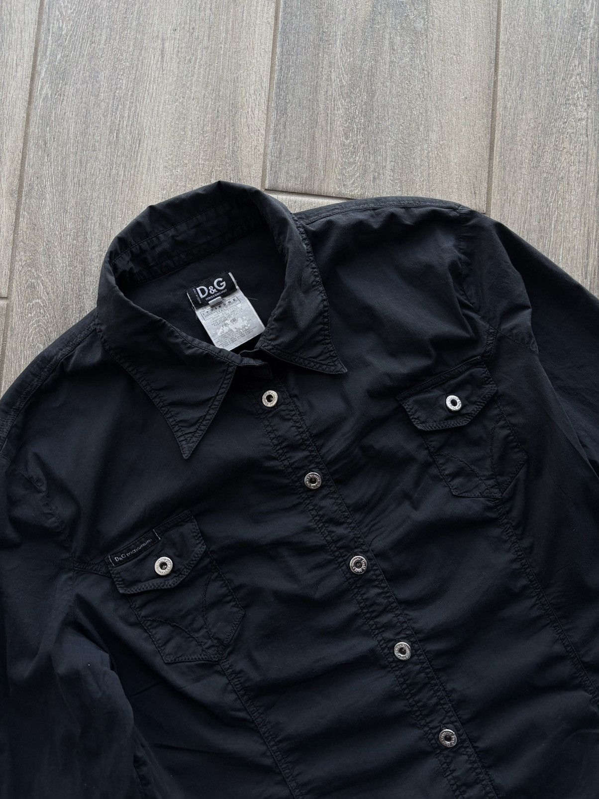 Dolce & Gabbana Archive Dolce & Gabbana Black Military Style Women Shirt L Size L / US 10 / IT 46 - 2 Thumbnail