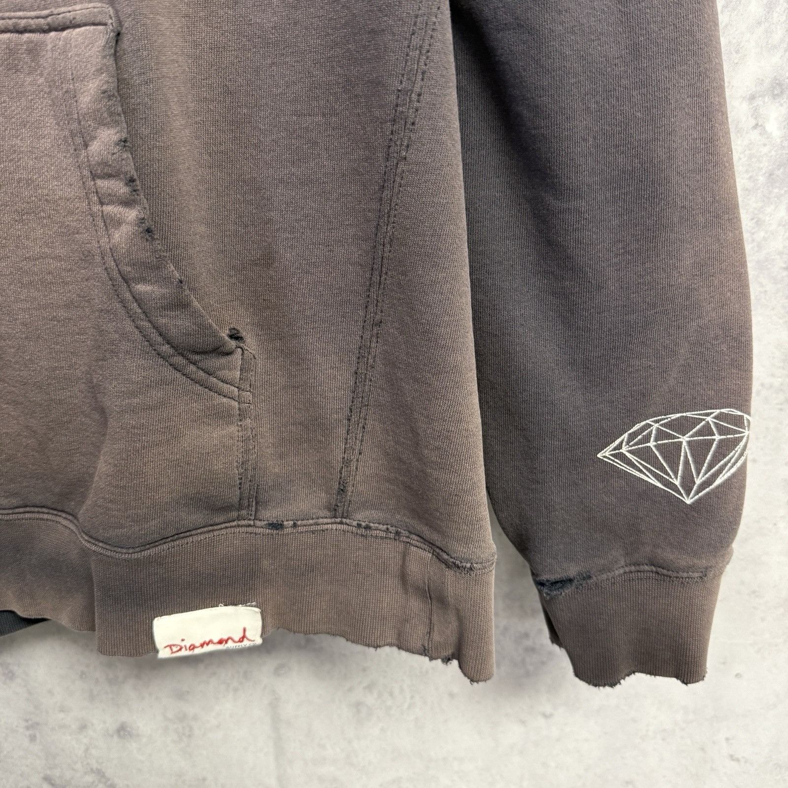 Diamond Supply Co. Vintage Diamond Supply Co Hoodie Mens Large Faded Black Skat Size US L / EU 52-54 / 3 - 5 Thumbnail