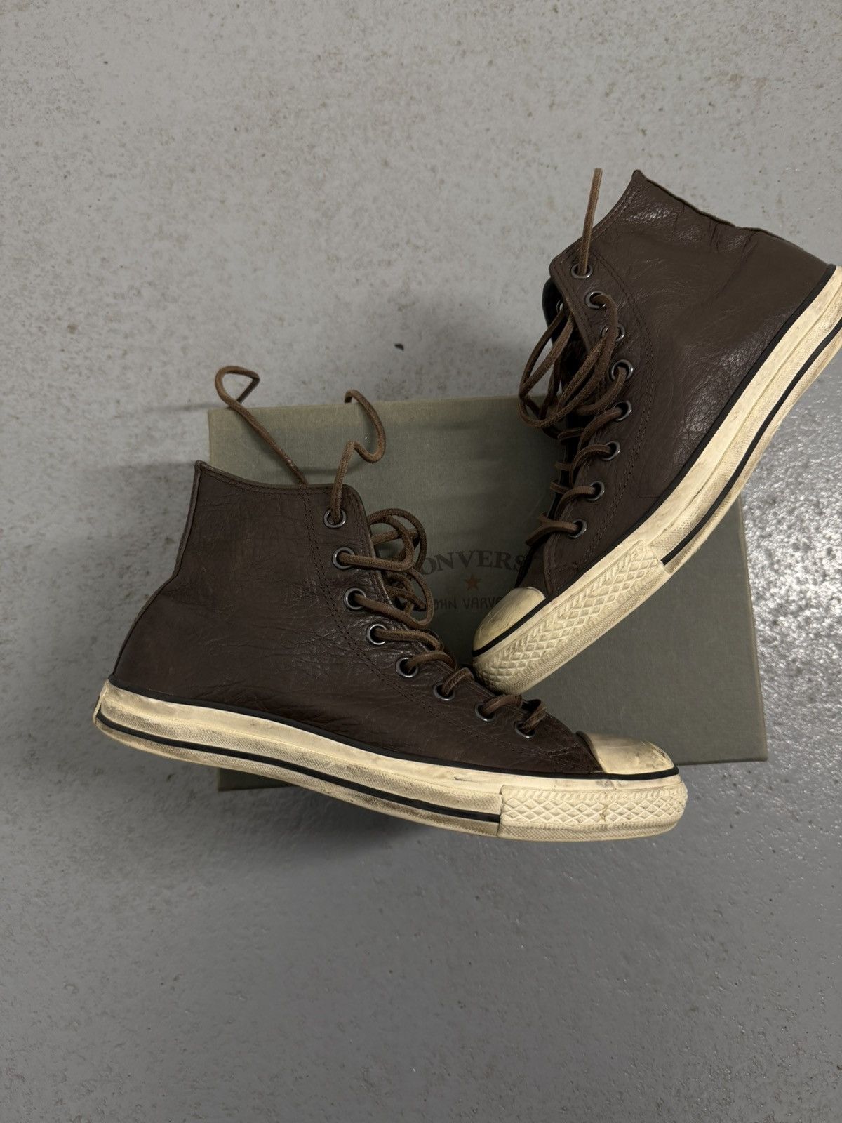 Converse × John Varvatos John Varvatos x Converse Leather Laces Sneakers With Box Size US 8.5 / EU 41-42 - 3 Thumbnail