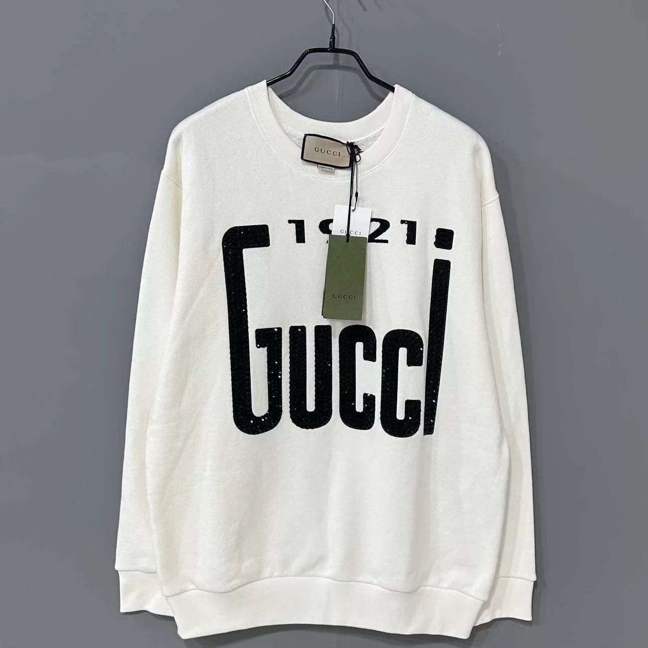 Gucci White Sequin Logo Long Sleeve Sweatshirt Size US S / EU 44-46 / 1 - 1 Thumbnail