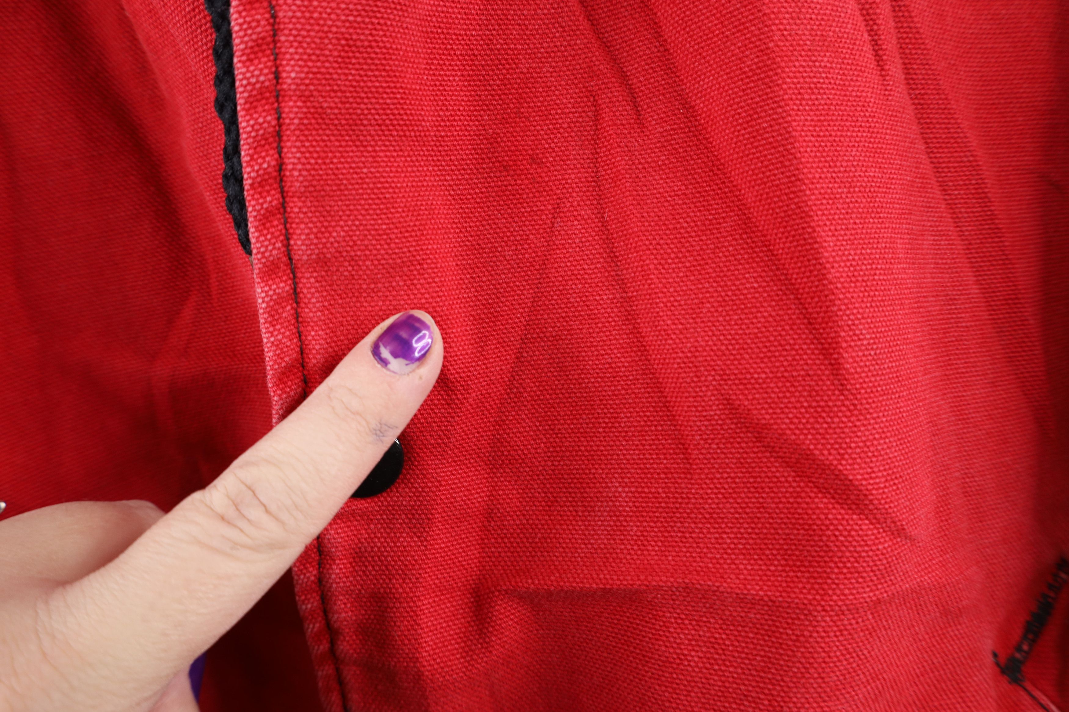 Vintage Vintage 90s Streetwear Lined Hooded Canvas Jacket Red USA Size US XL / EU 56 / 4 - 6 Thumbnail
