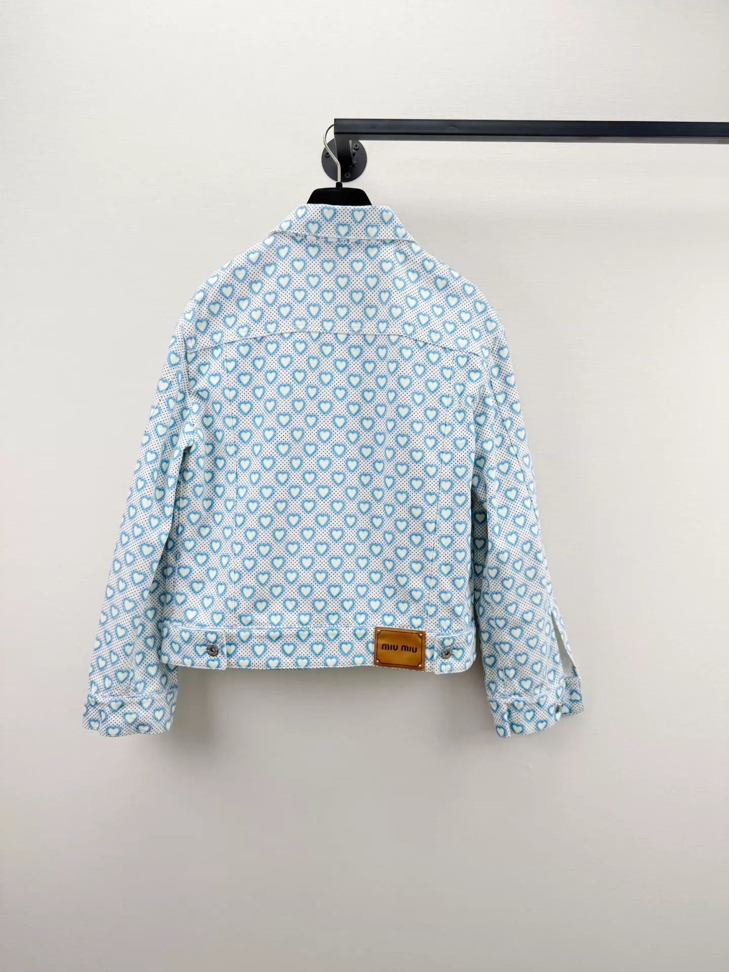 Miu Miu MIU MIU Women's Polka Dot Denim Jacket 38 With Tags Size XS / US 0-2 / IT 36-38 - 8 Thumbnail