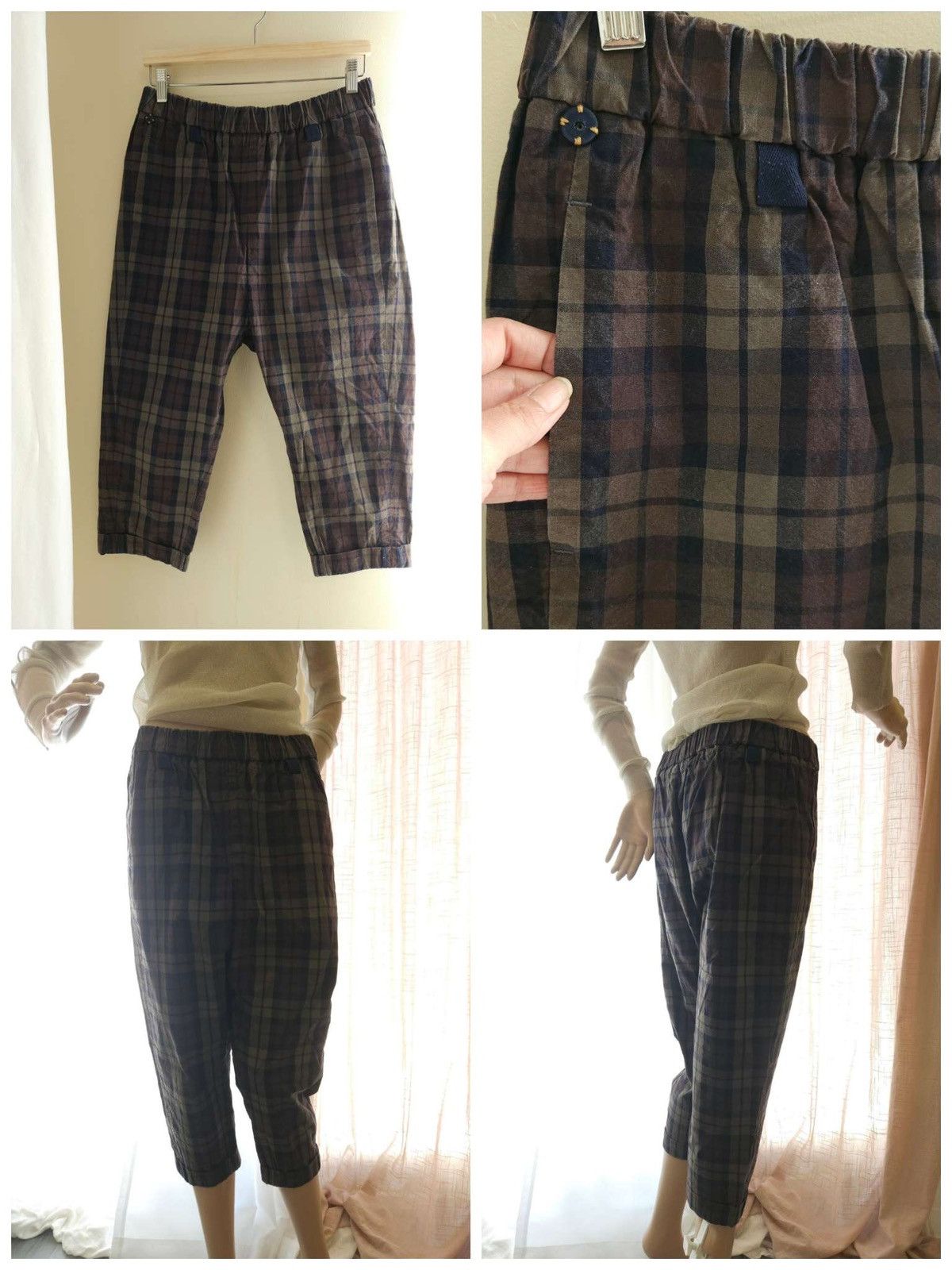 Vintage Rare Vintage Tie Wrap Skirt Cropped Pants Set By Whiplë Size 29" - 20 Thumbnail