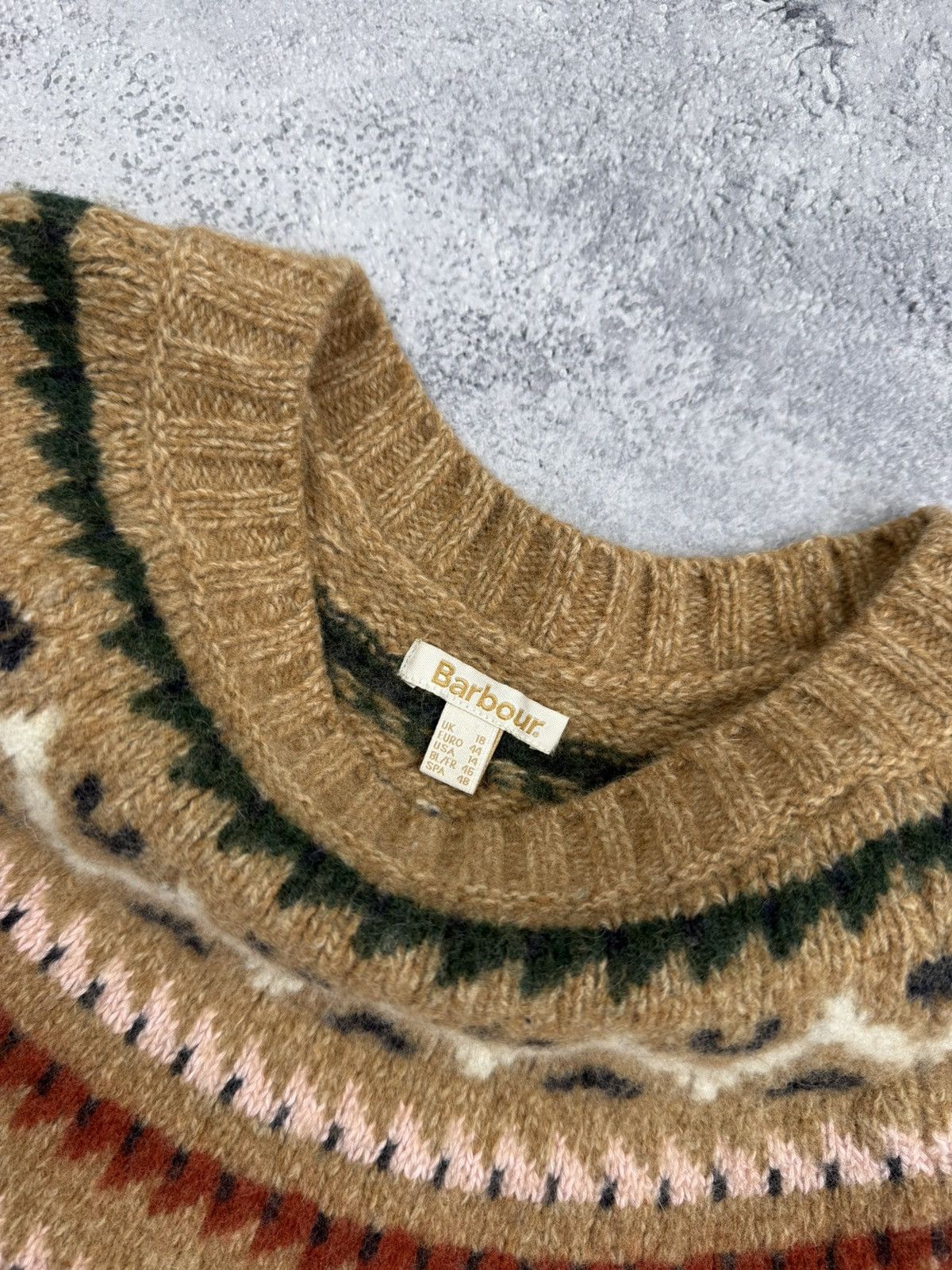 Barbour Barbour Wool Knit Sweater Fair Isle Nordic Women’s Size XL / US 12-14 / IT 48-50 - 11 Thumbnail