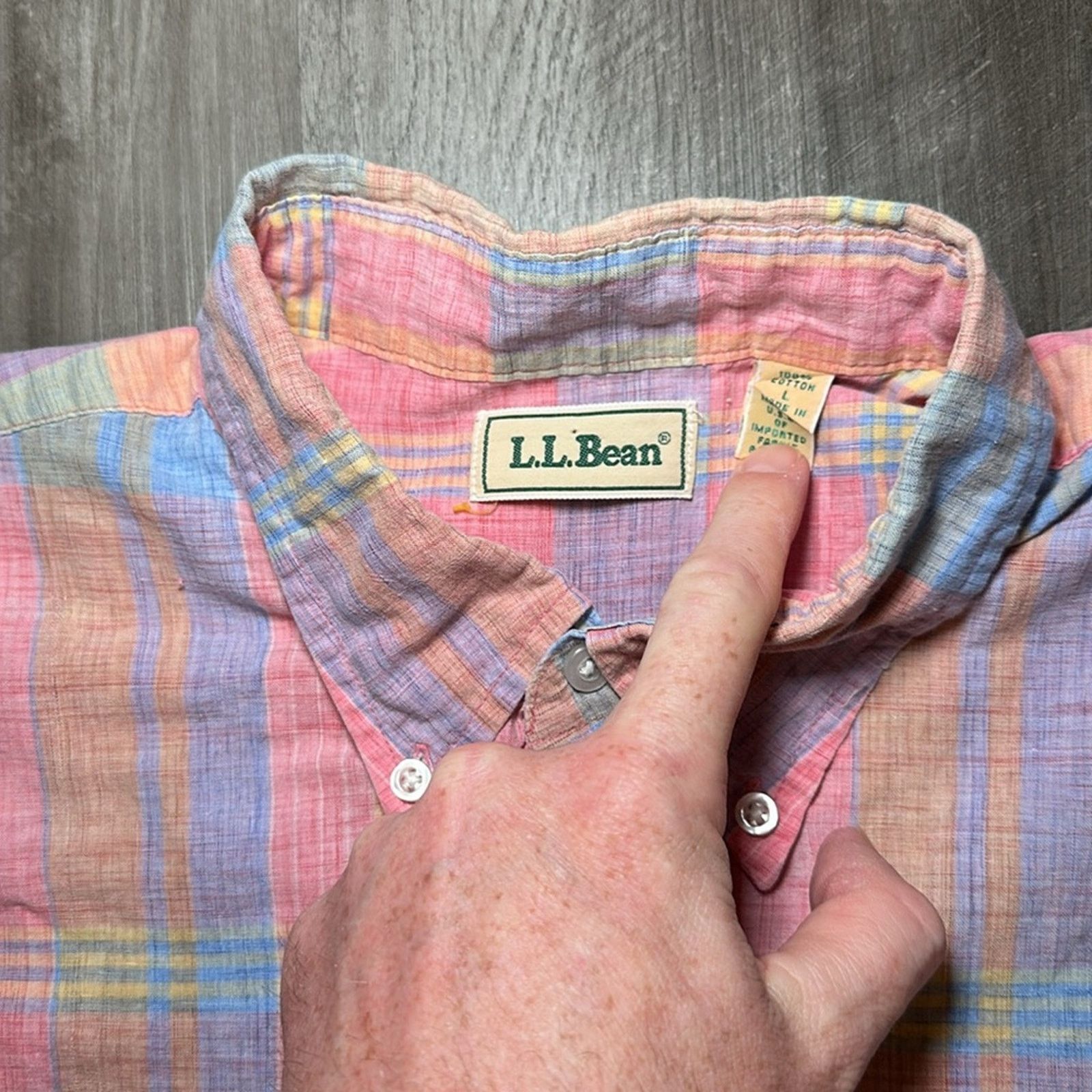 L.L. Bean L.L. Bean Vintage Short Sleeve Button Down - Large Size US L / EU 52-54 / 3 - 6 Thumbnail