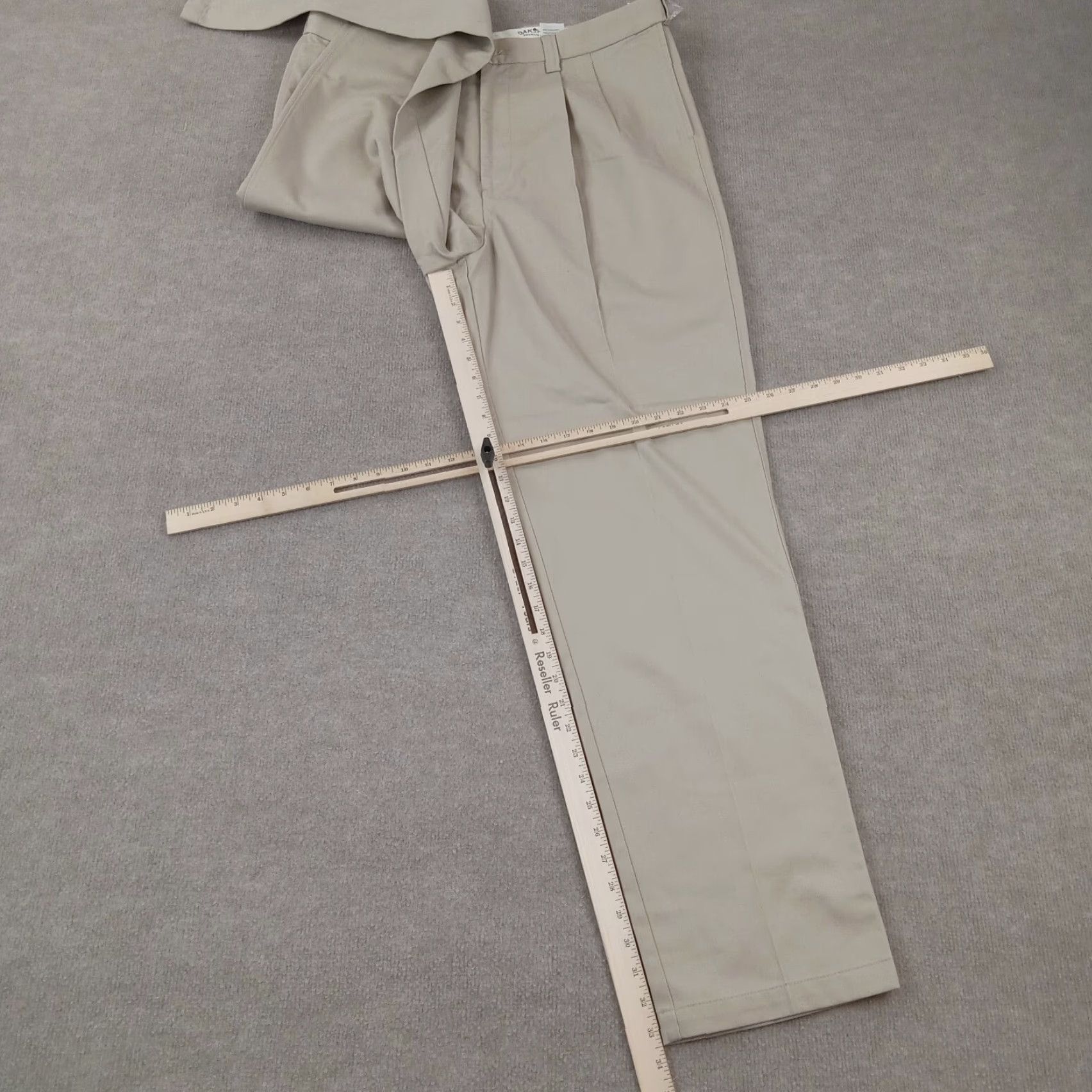 Vintage Oak Hill Mens Chino Pants 38x34 Beige Straight Leg Casual Cotton Size US 38 / EU 54 - 2 Thumbnail