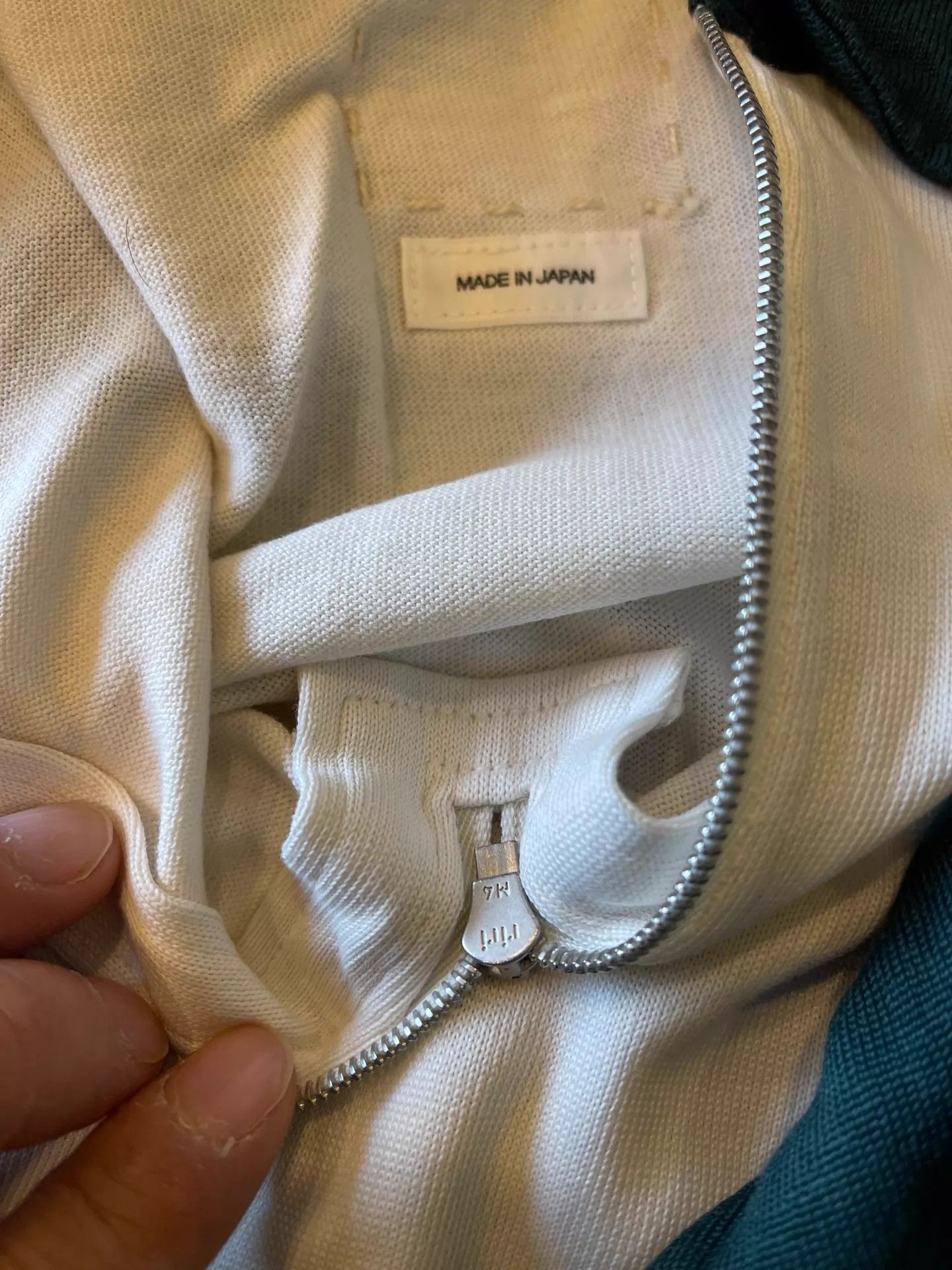 Visvim VISVIM 20AW Colorblock LS Polo Zip Tee White/Green Size US M / EU 48-50 / 2 - 4 Thumbnail