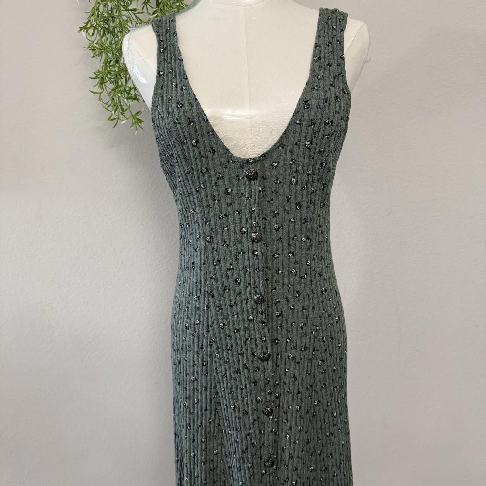The Unbranded Brand USA Cotton Cottage Dress Large 12 Floral Size L / US 10 / IT 46 - 2 Thumbnail