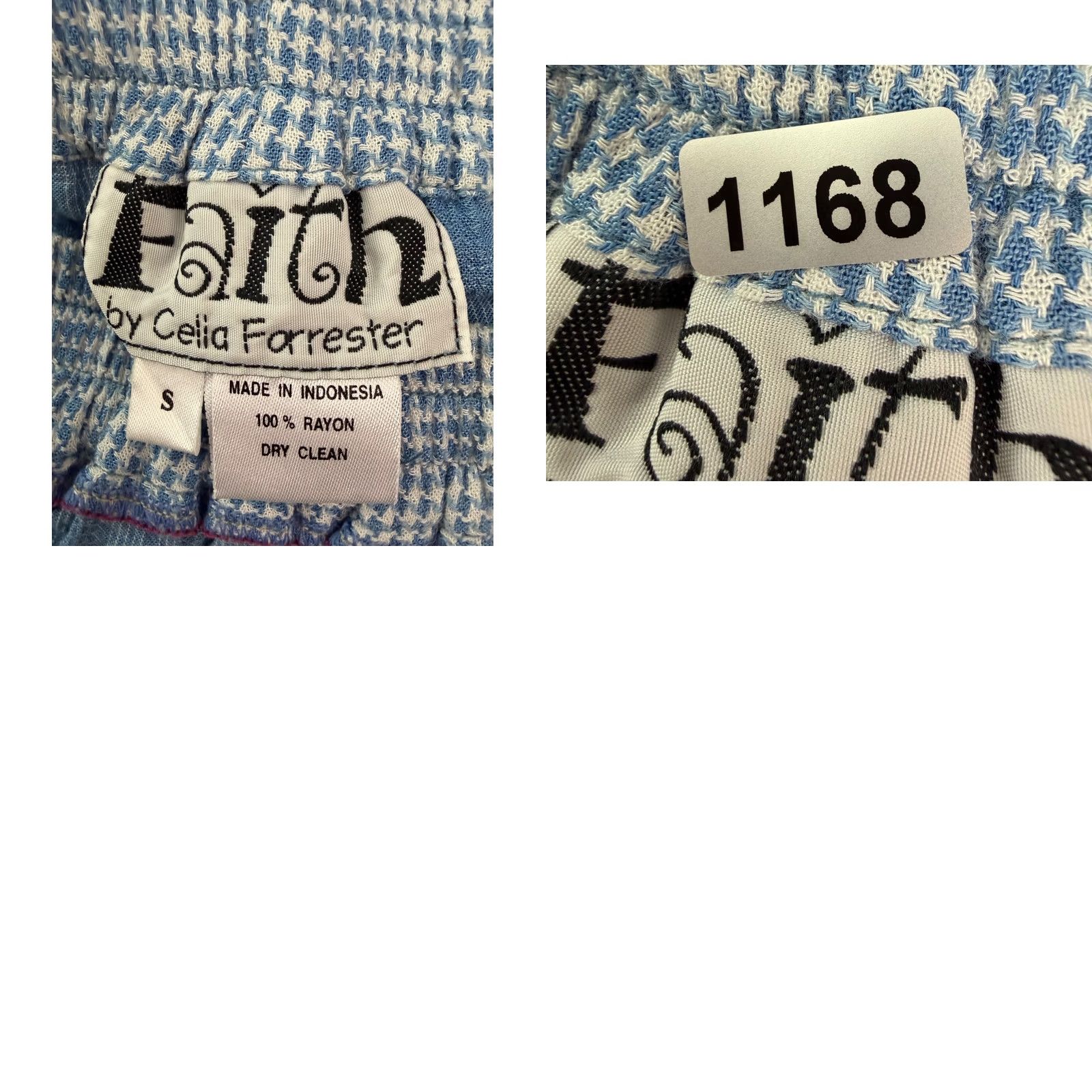 Vintage VINTAGE Faith by Celia Forrester Womens Small Pants Plaid Elastic Waist Pockets 90s Retro Bohemian Size 28" / US 6 / IT 42 - 9 Thumbnail