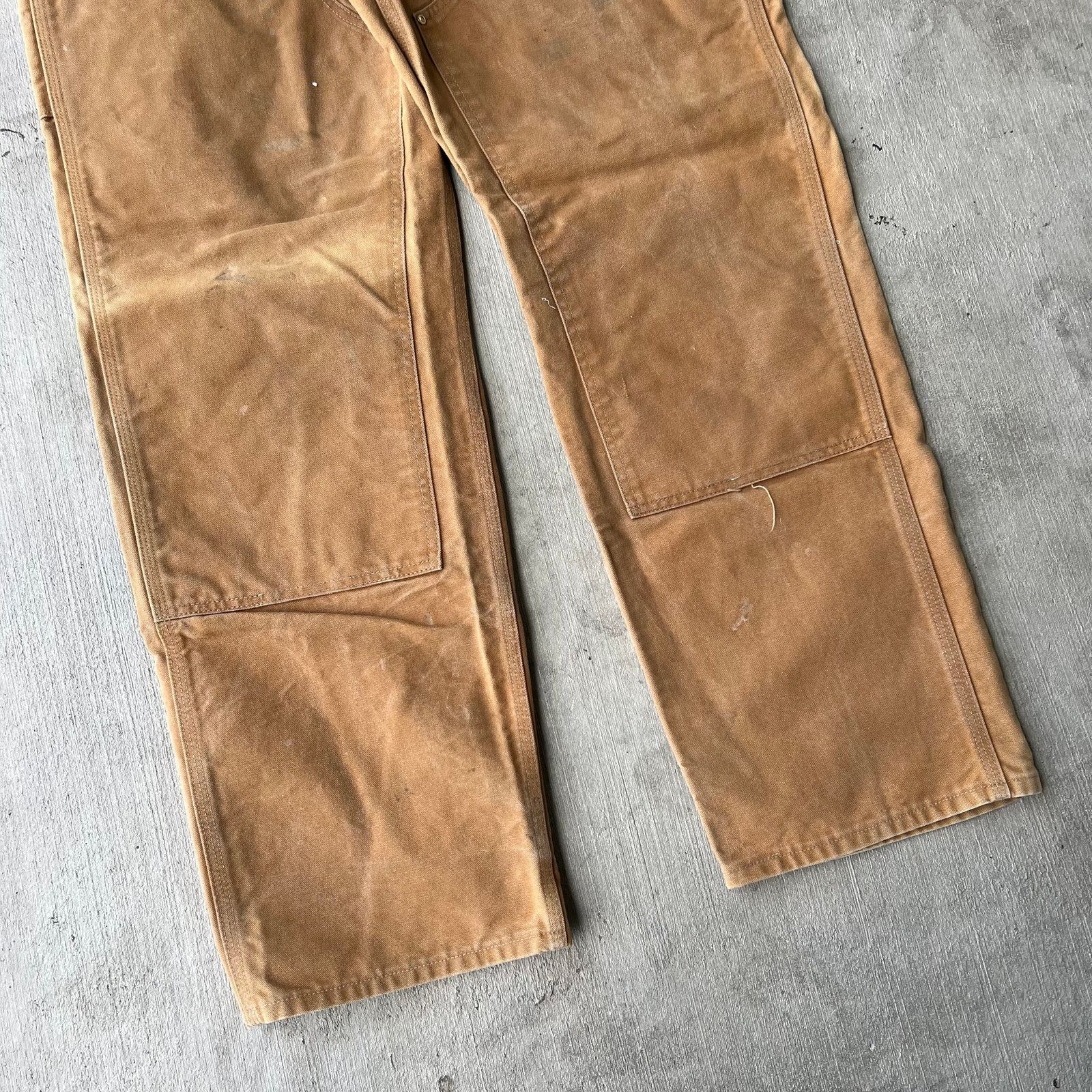 Carhartt × Vintage Carhartt brown faded double knee work wear carpenter pants Size US 36 / EU 52 - 4 Thumbnail