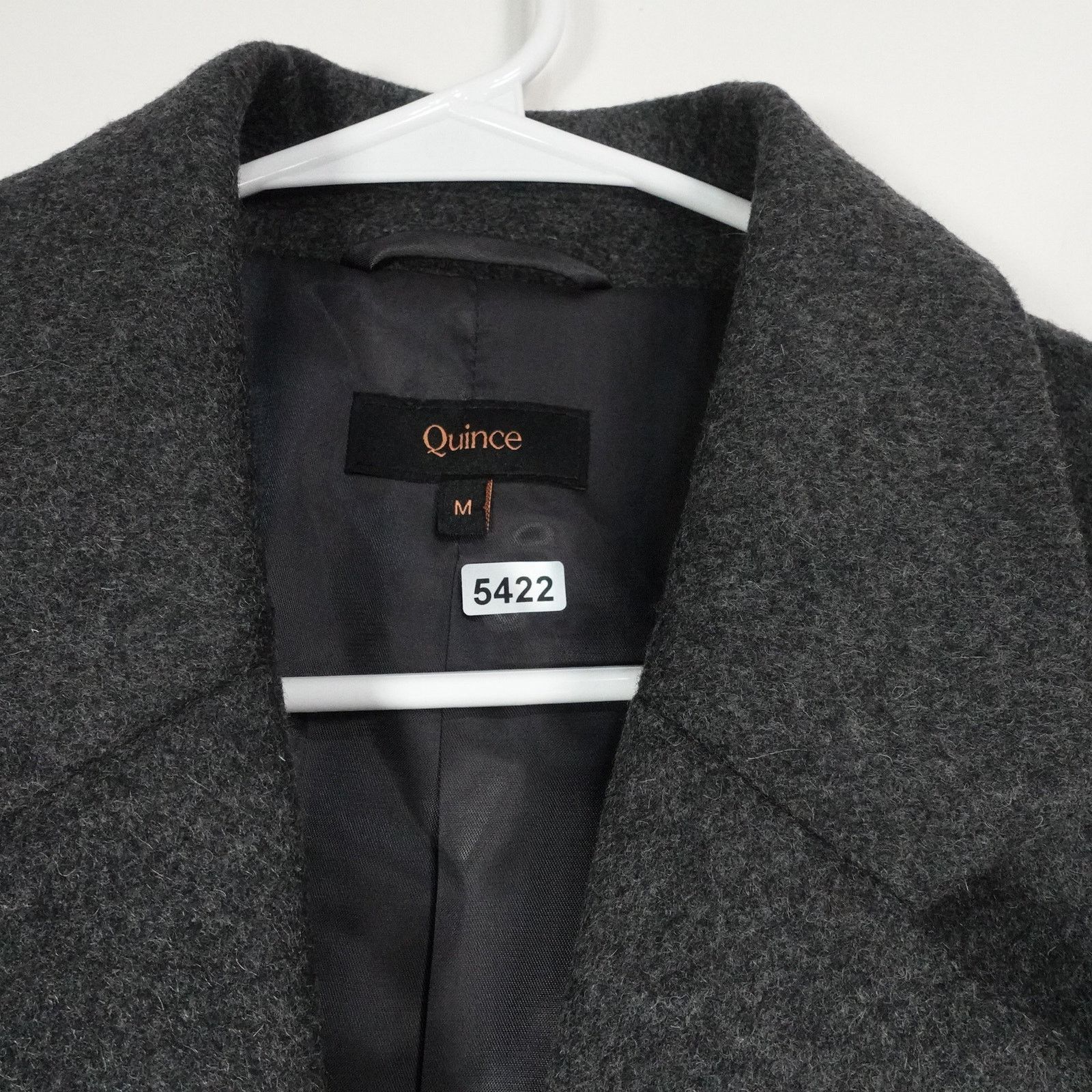 Quince Quince Medium Italian Wool Single Breasted Coat Charcoal Size M / US 6-8 / IT 42-44 - 8 Thumbnail