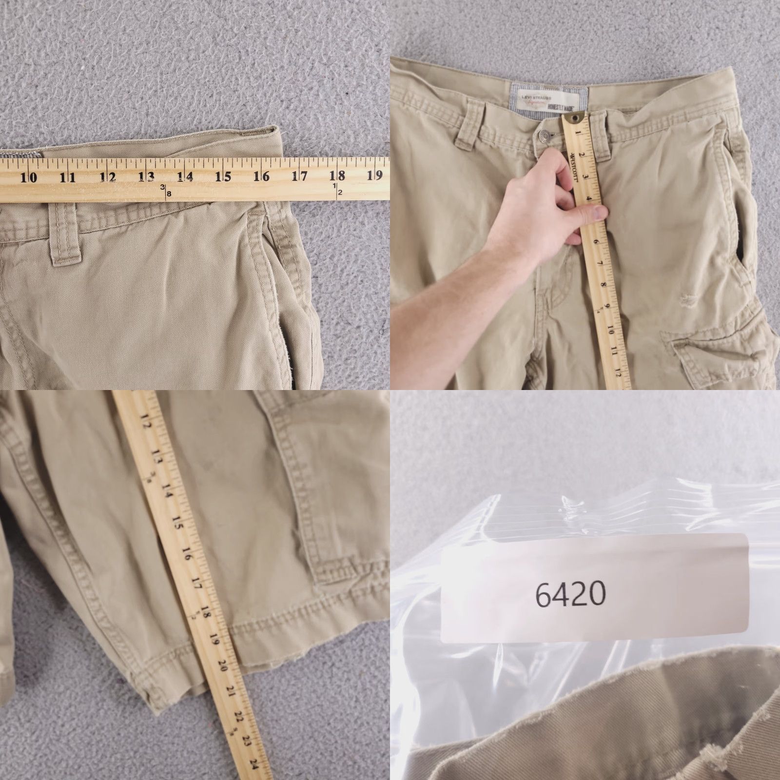 Levi's Levis Shorts Cargo Brown Distressed Work Mens 32 Size US 32 / EU 48 - 9 Thumbnail