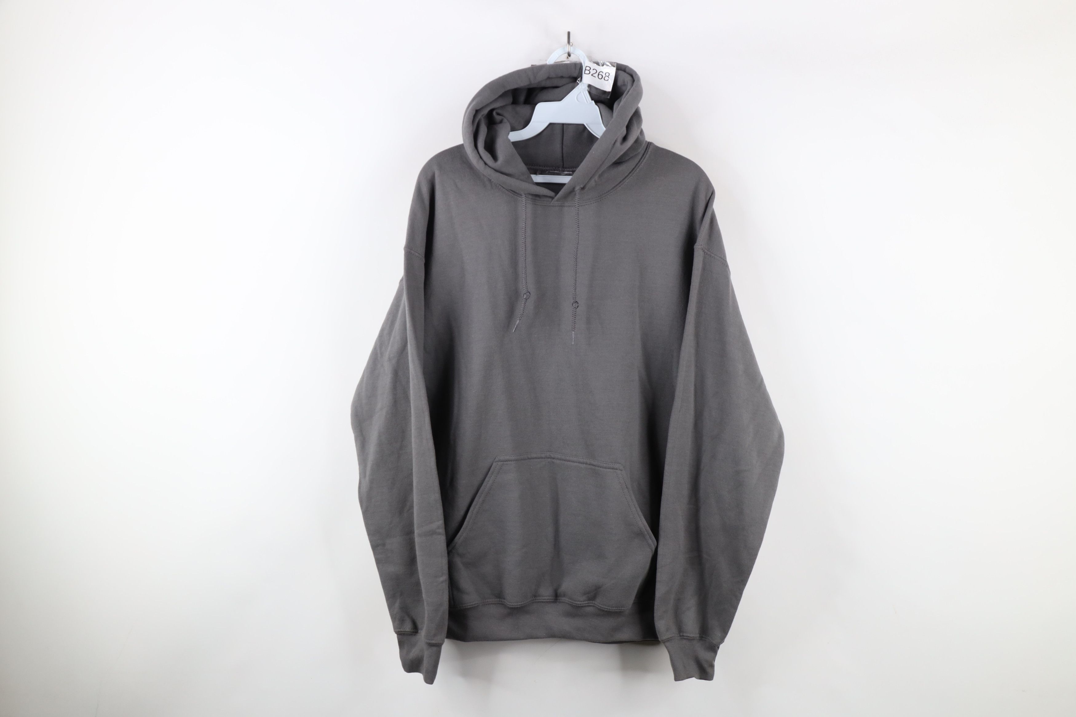 Vintage Vintage 90s Y2K Streetwear Blank Hoodie Sweatshirt Gray Size US L / EU 52-54 / 3 - 1 Thumbnail