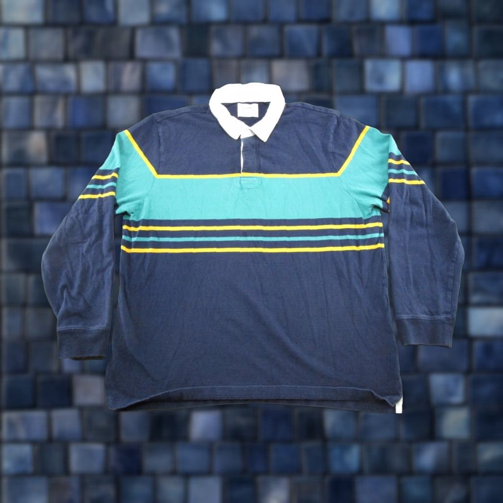 Old Navy VTG Old Navy Polo Shirt Striped Long Sleeve Cotton Rugby Size 2XL Y2K Read Size US XXL / EU 58 / 5 - 1 Thumbnail