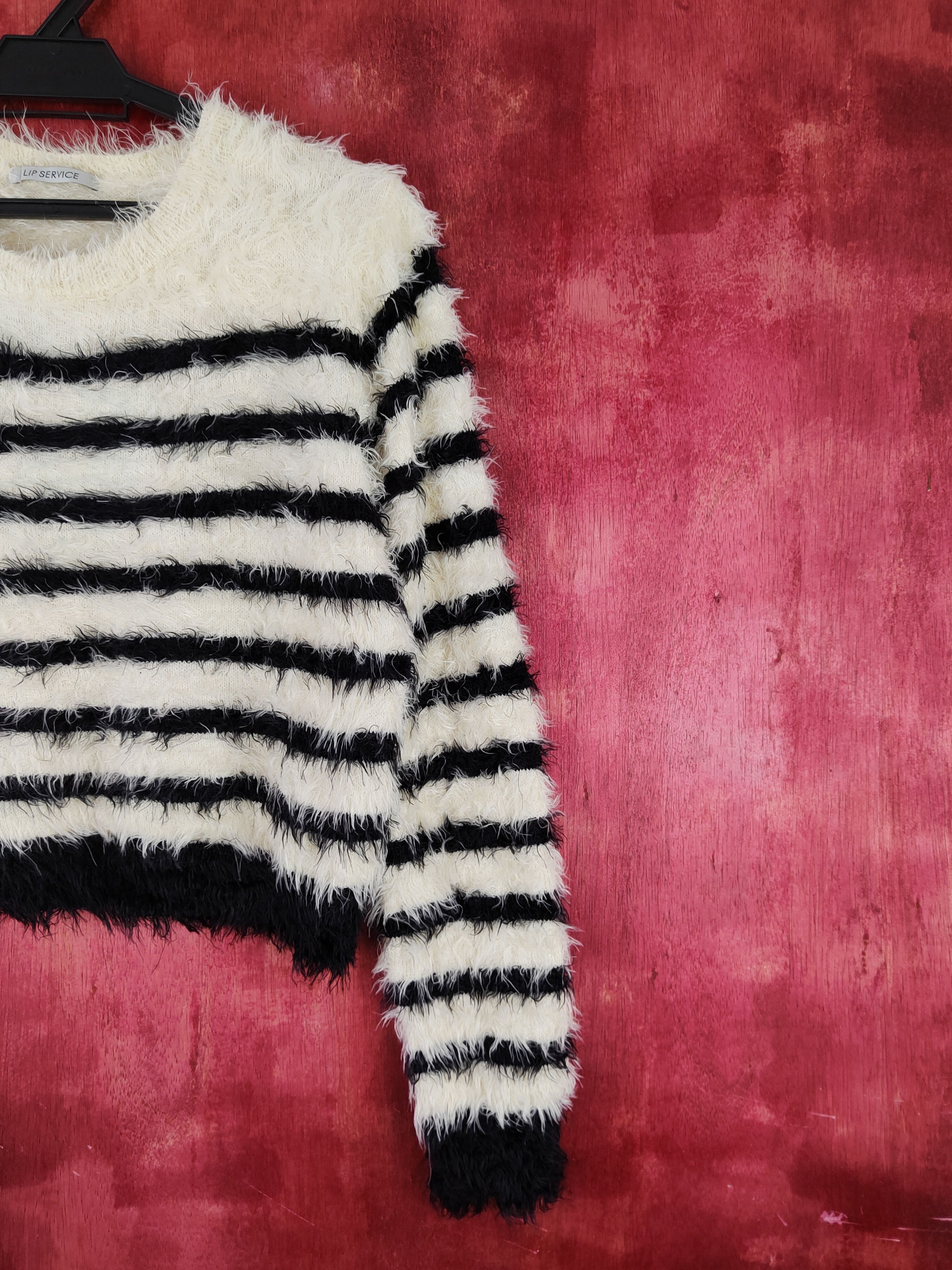 Homespun Knitwear × Japanese Brand × Lip Service Lip Service Black Shag Shaggy Fur Mohair Knitwear #S1906 Size M / US 6-8 / IT 42-44 - 5 Thumbnail