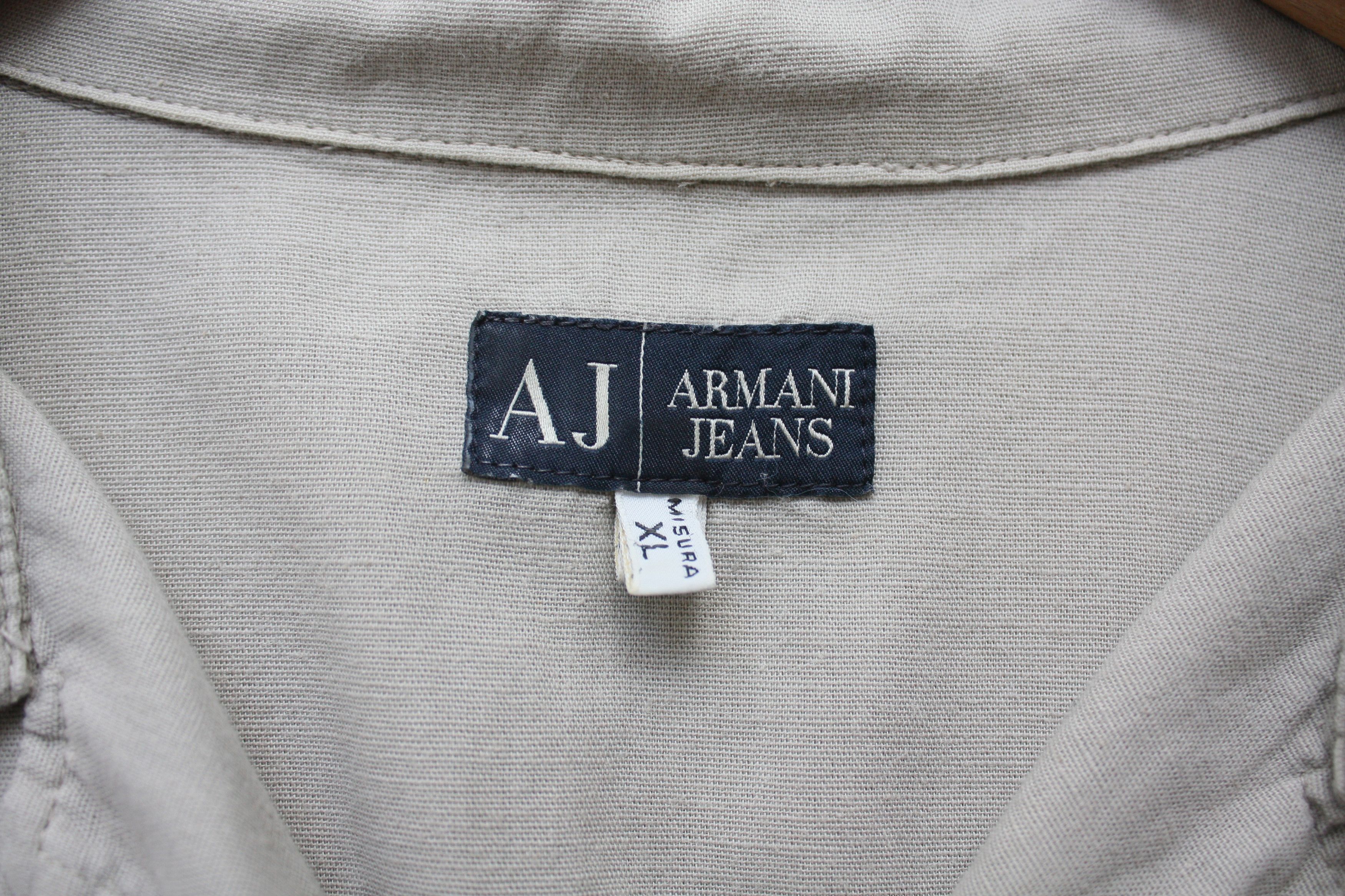 Armani Armani Jeans Vintage Linen Blend Short Sleeve Shirt Size US L / EU 52-54 / 3 - 6 Thumbnail