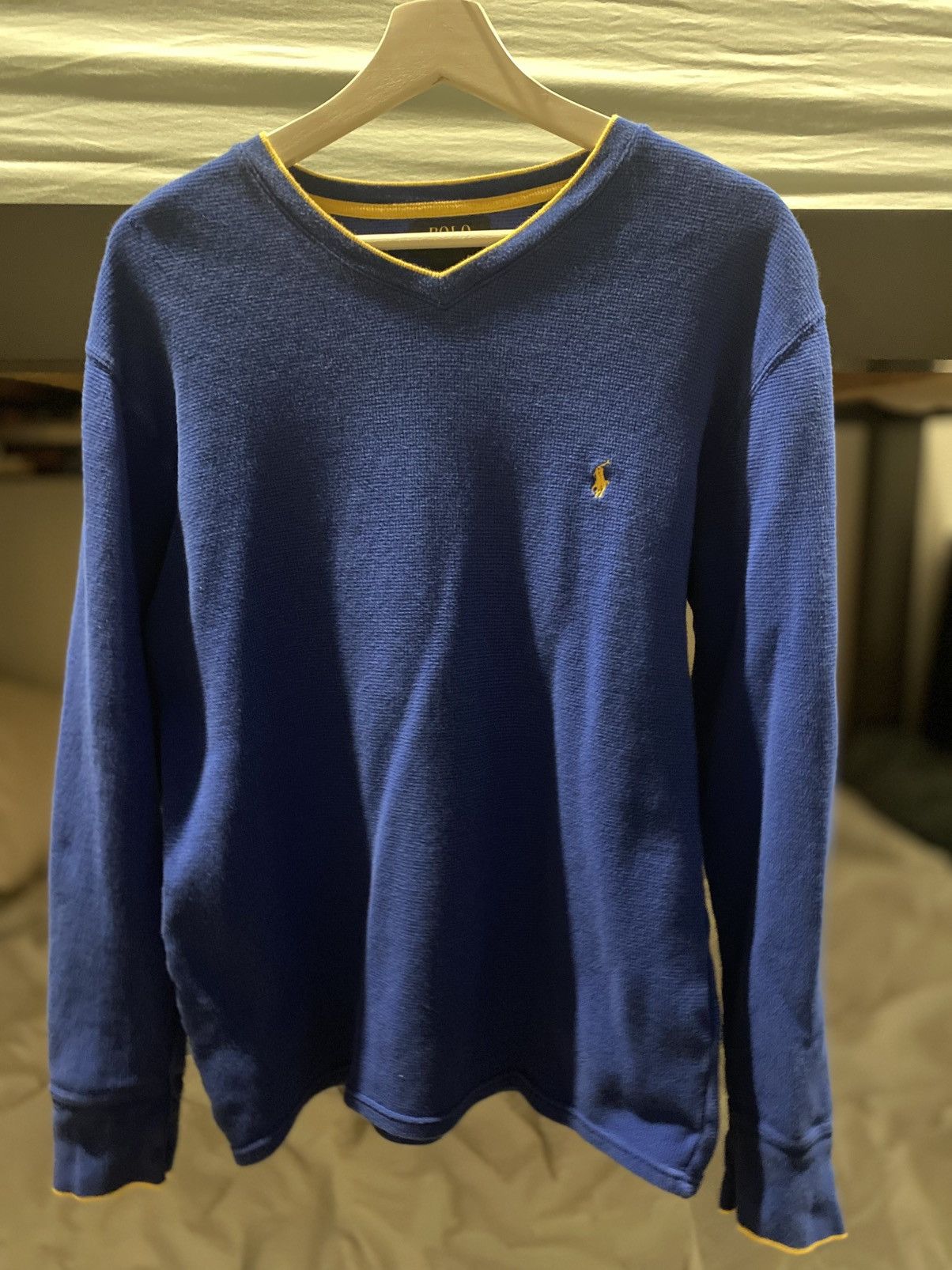 Polo Ralph Lauren Dark Blue Ralph Lauren V-neck sweater Size US L / EU 52-54 / 3 - 1 Thumbnail