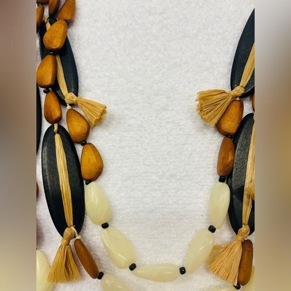 Chicos NWT Chico’s Wood Bead Multistrand Necklace multi color Size ONE SIZE - 9 Thumbnail
