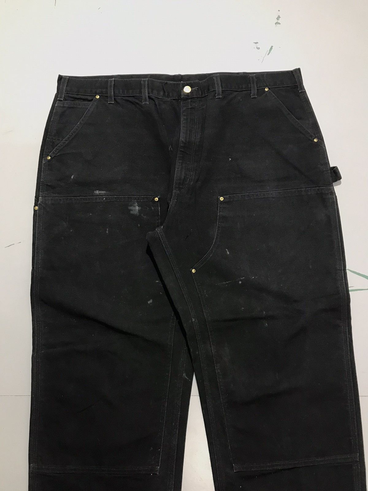 Carhartt Vintage Carhartt double knee damaged workwear denim 46x30 Size US 44 / EU 60 - 4 Thumbnail