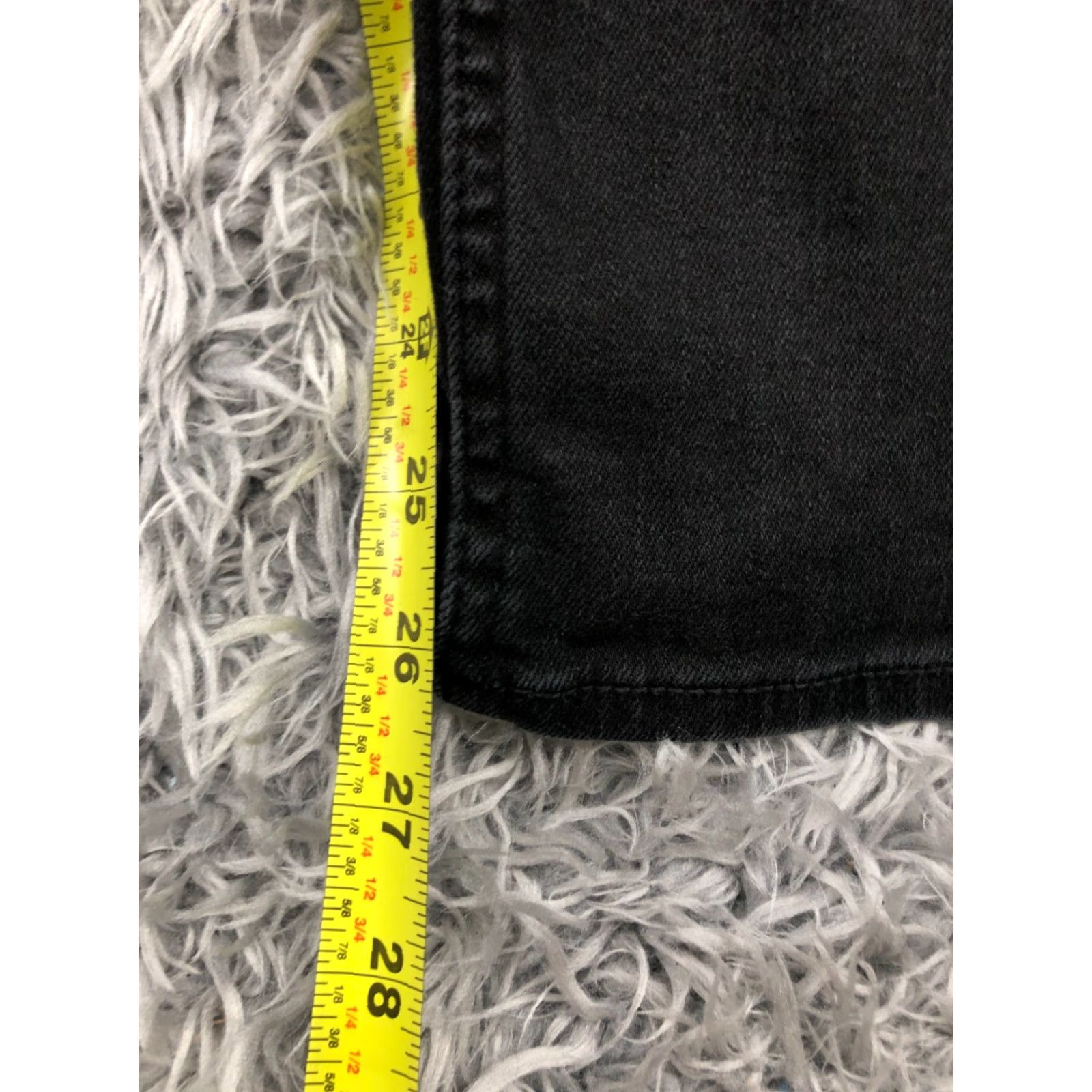 Lee Lee Jeans 18P Petite Womens Dark Wash Black Stretch Denim 5-Pocket High Rise Straight Jeans Lee Classic Fit Womens Size 40" / US 18 - 3 Thumbnail