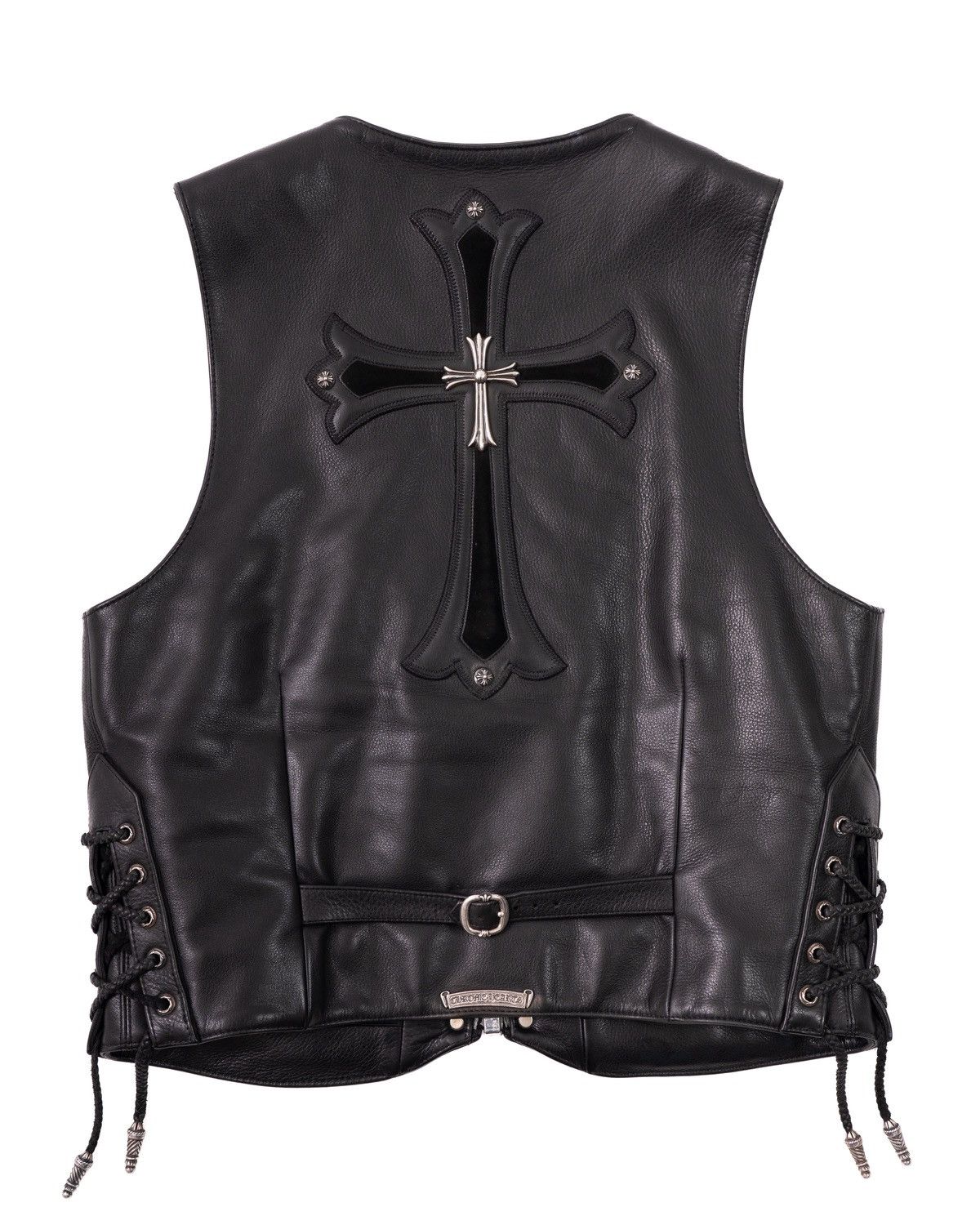 Chrome Hearts *RARE* Chrome Hearts 6 Buttons Cross Leather Vest Vintage Size US L / EU 52-54 / 3 - 1 Thumbnail