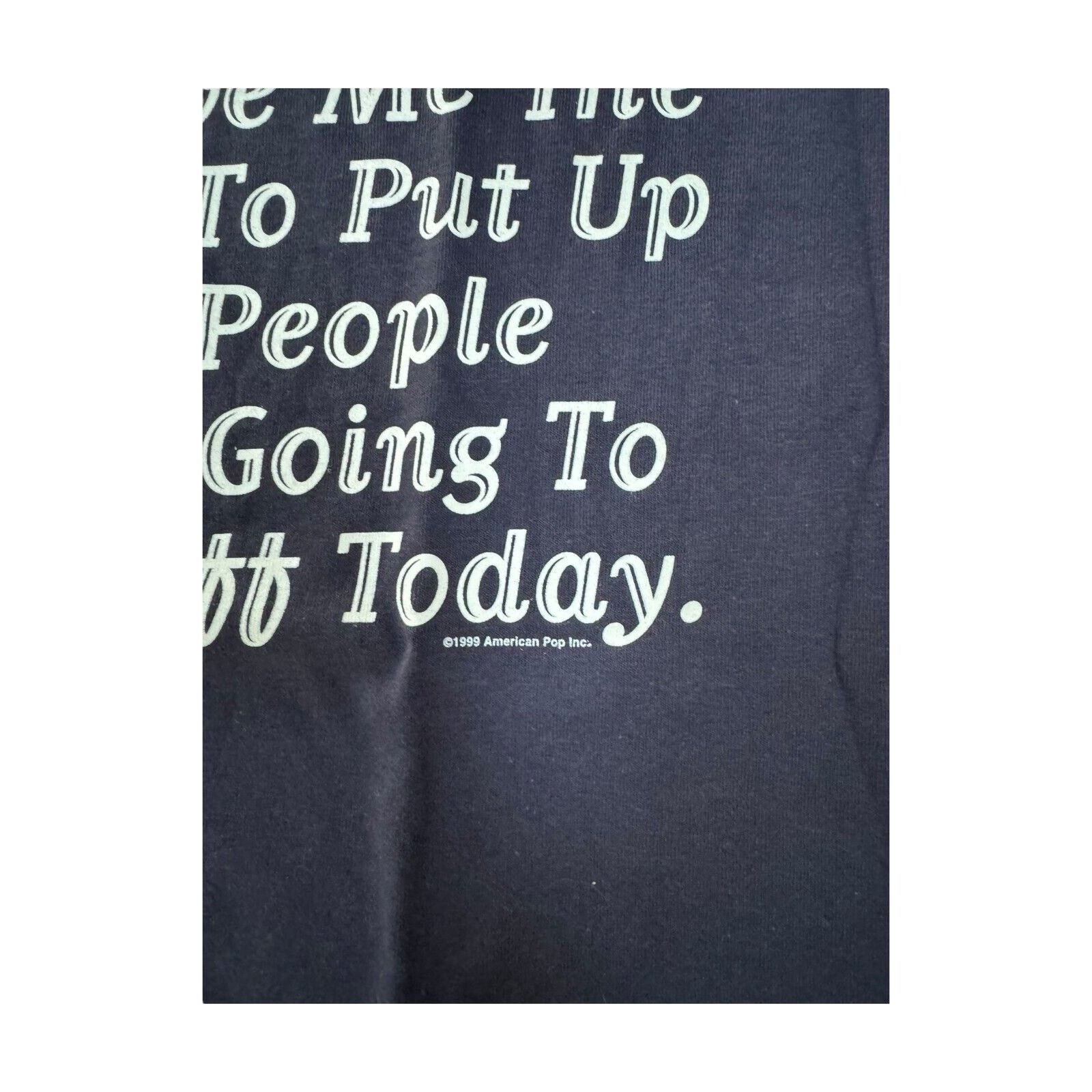 Anvil 90s Vintage Humor 1999 Adult XL Navy "Lord Give Me Strength" Size US XL / EU 56 / 4 - 4 Thumbnail