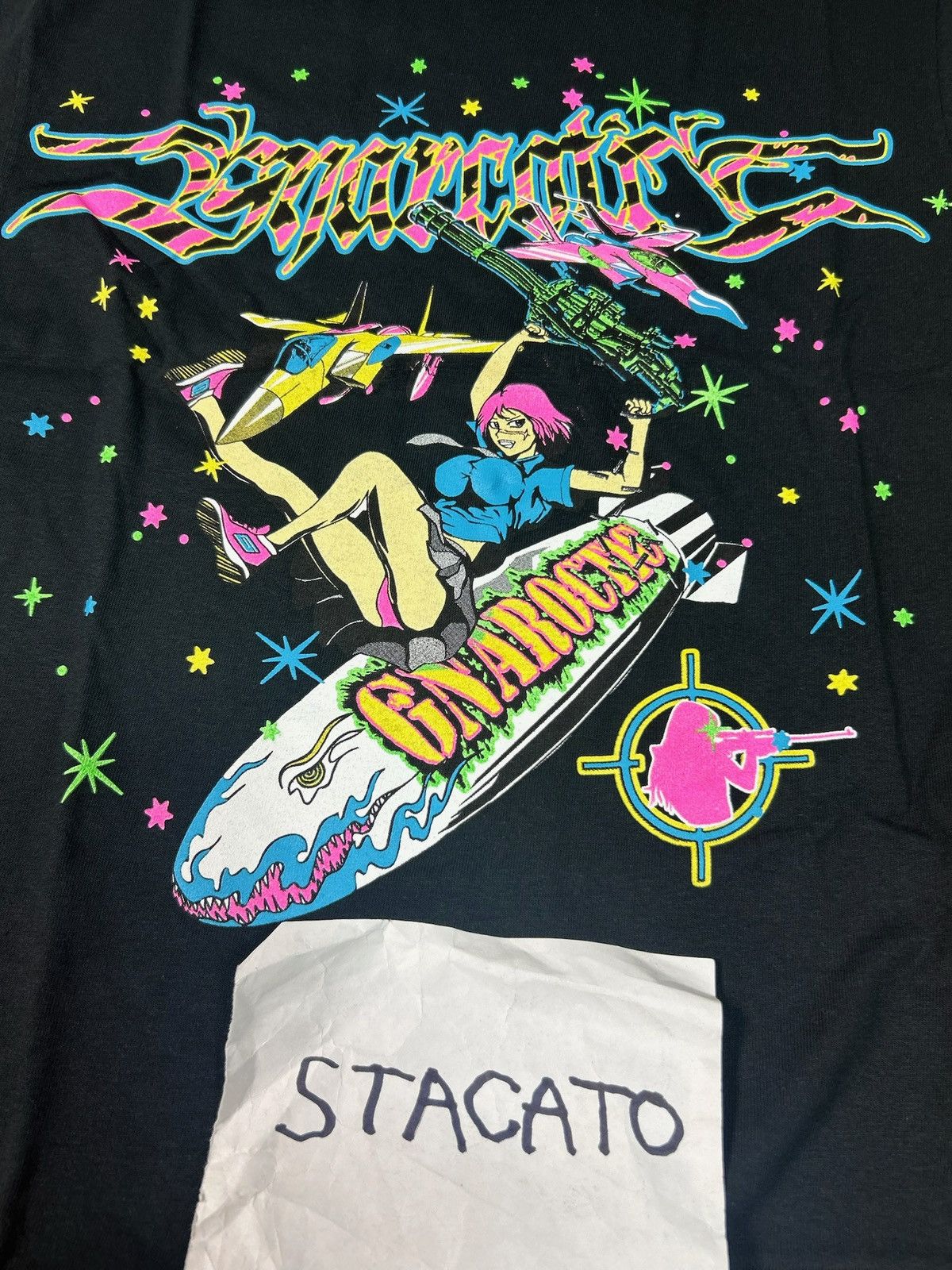 Gnarcotic × Rap Tees Gnarcotic Lil Gnar Rocket Girl Tee Black Size US S / EU 44-46 / 1 - 3 Thumbnail