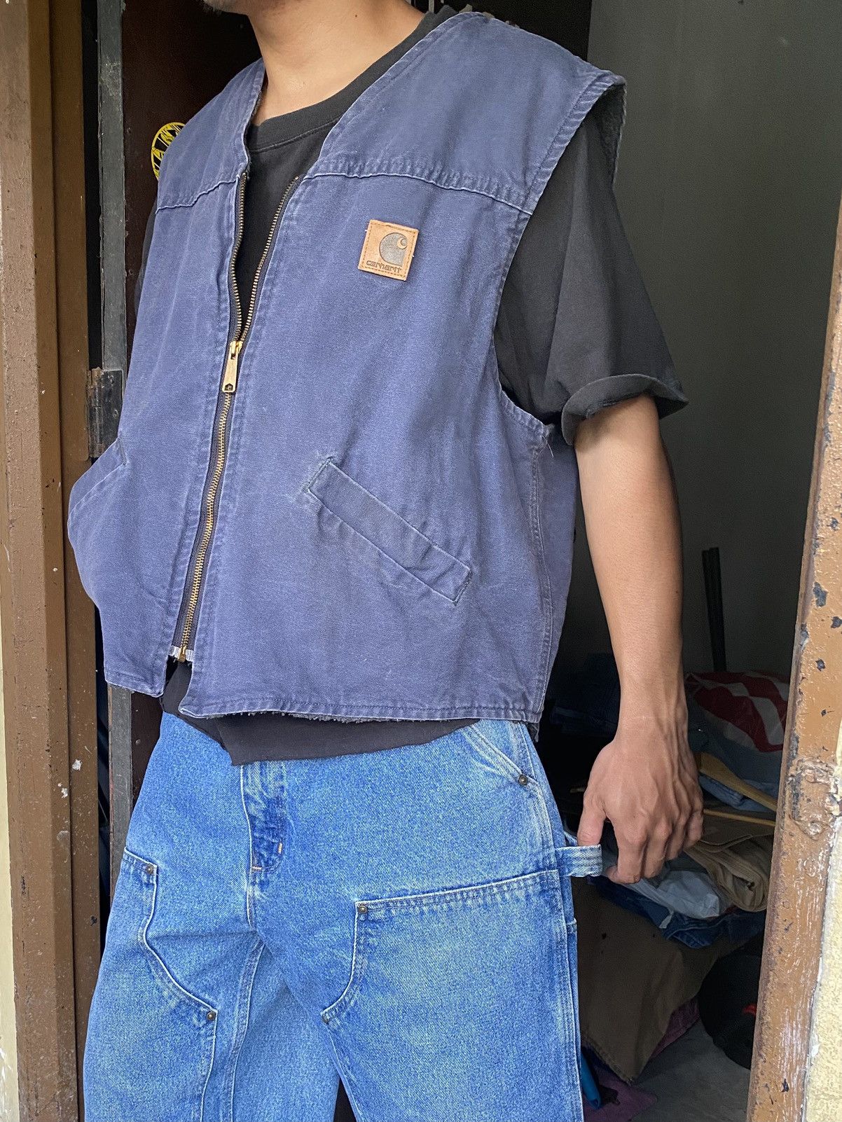 Carhartt Vintage 2001 Carhartt Vest V18 PTL sherpa lined Blue Size US XL / EU 56 / 4 - 5 Thumbnail