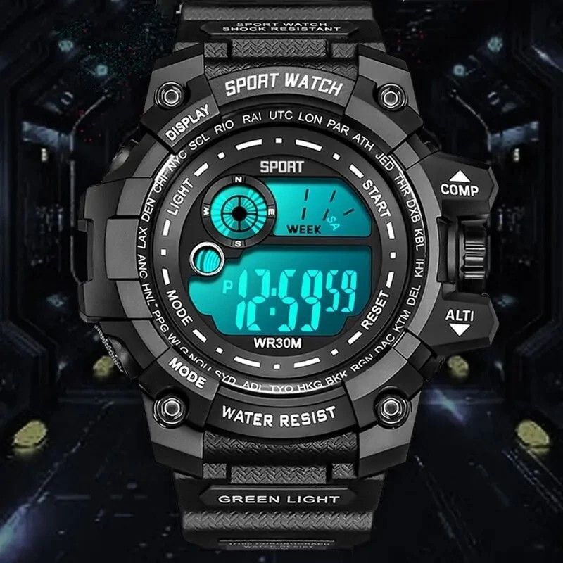 Other Men’s Tactical Digital Sport Watch LED Military Shock Style Size ONE SIZE - 3 Thumbnail