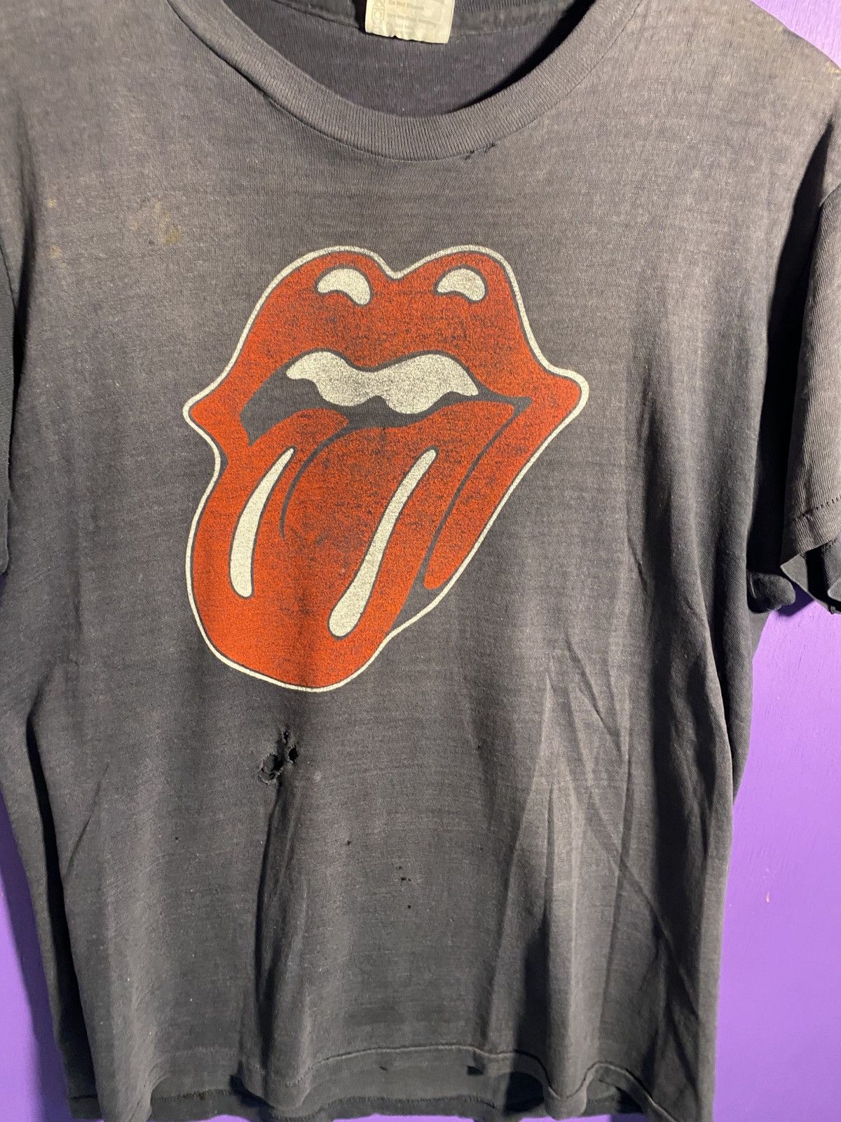 Band Tees Vintage 80s Rolling stones major faded t-shirt Size US L / EU 52-54 / 3 - 3 Thumbnail