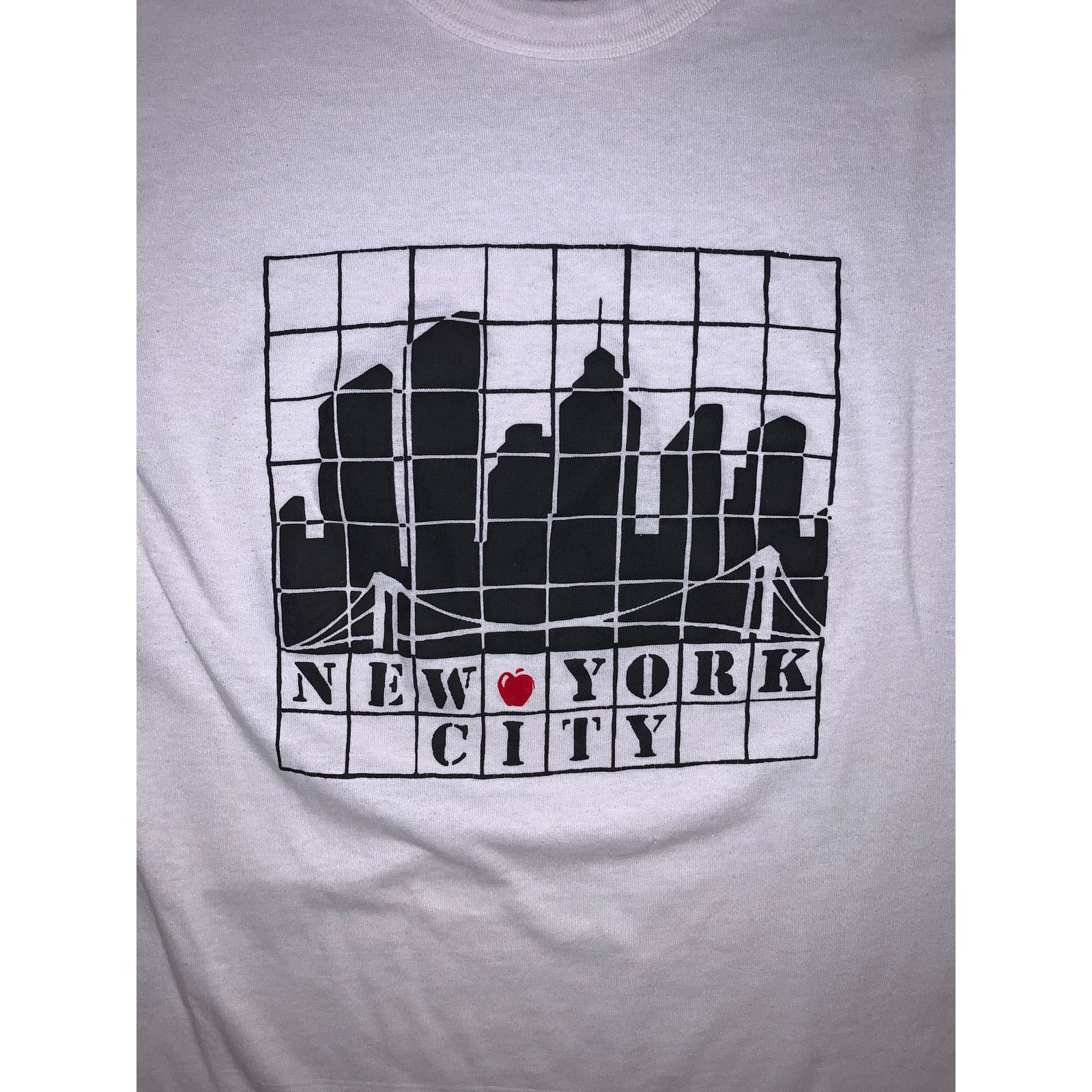 Other × Vintage Vtg 80s NYC Skyline T Shirt White Single Stitch Small XS Fit Size US M / EU 48-50 / 2 - 1 Thumbnail