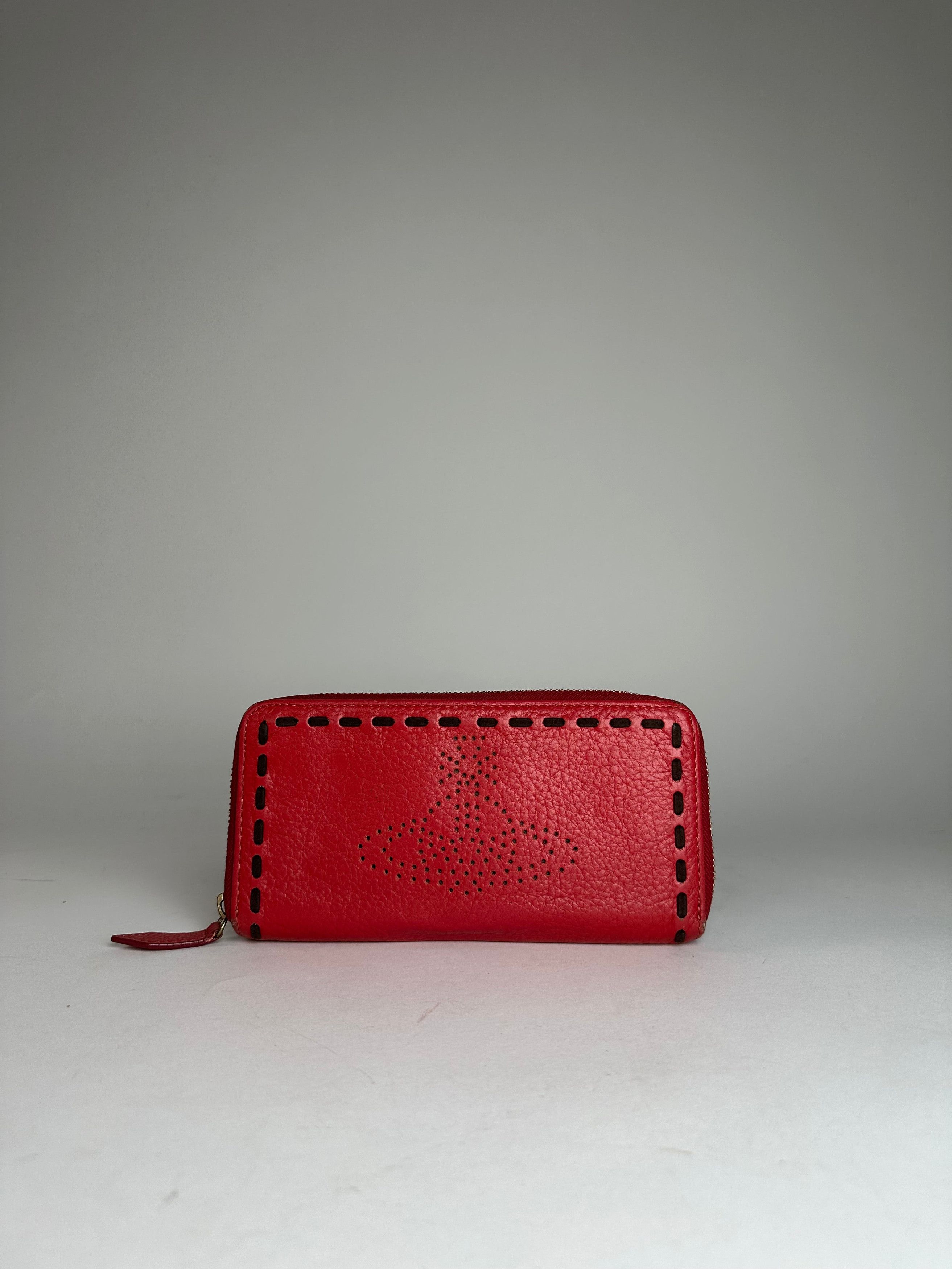 Vivienne Westwood Vintage Zippy Leather Wallet Red Size ONE SIZE - 1 Thumbnail