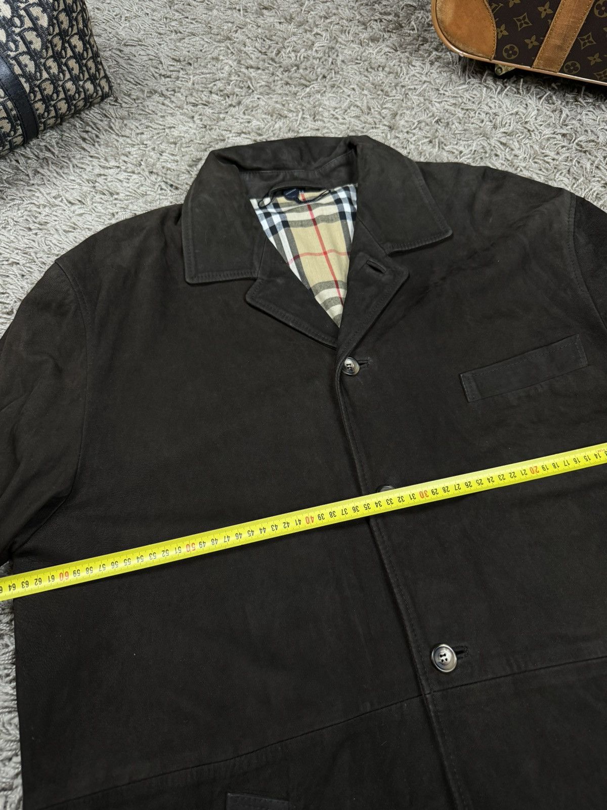 Burberry Vintage leather jacket Burberry original luxury casual item Size US XL / EU 56 / 4 - 6 Thumbnail