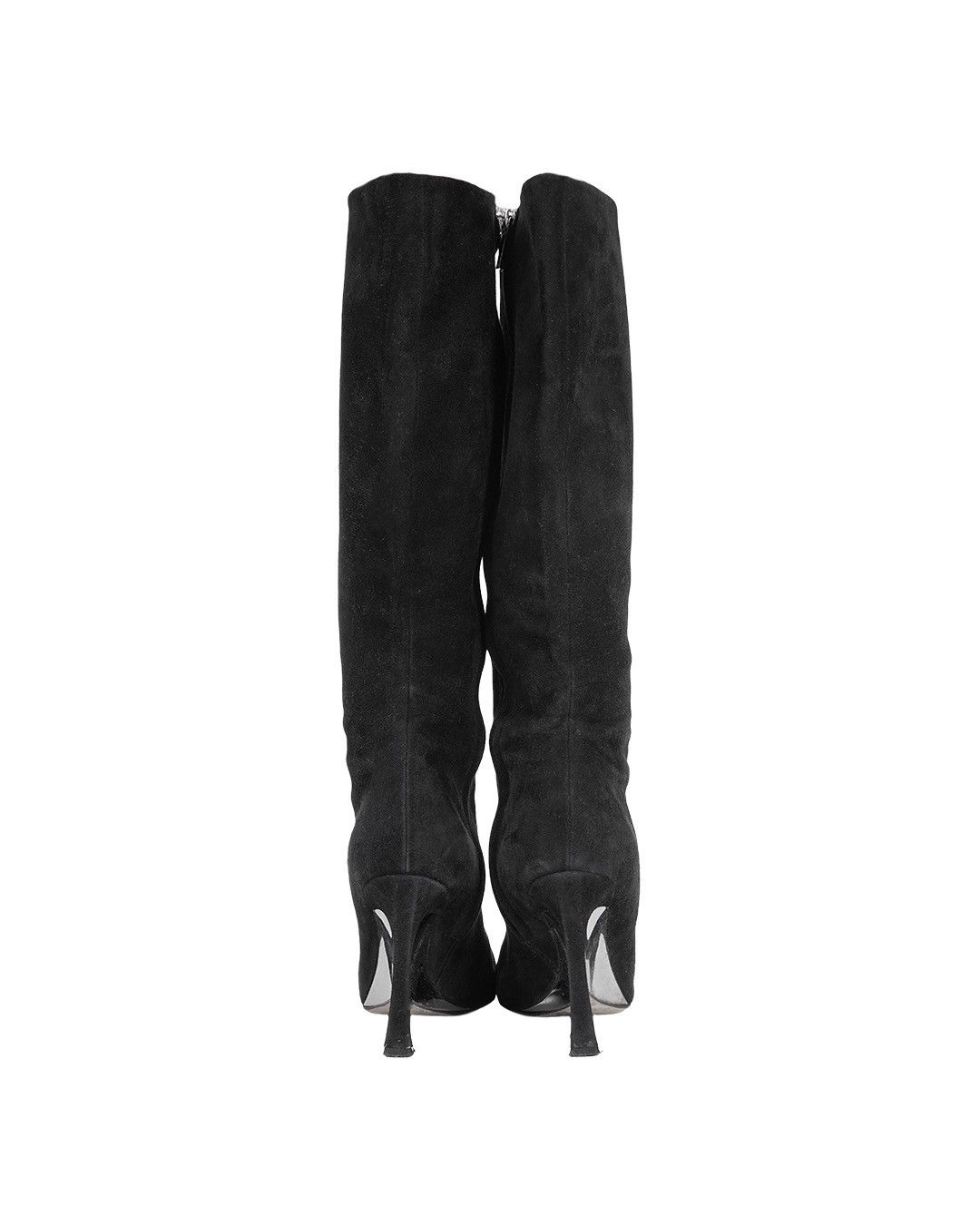 Dior Dior Black Suede Knee Boots Size US 8 / IT 38 - 4 Thumbnail
